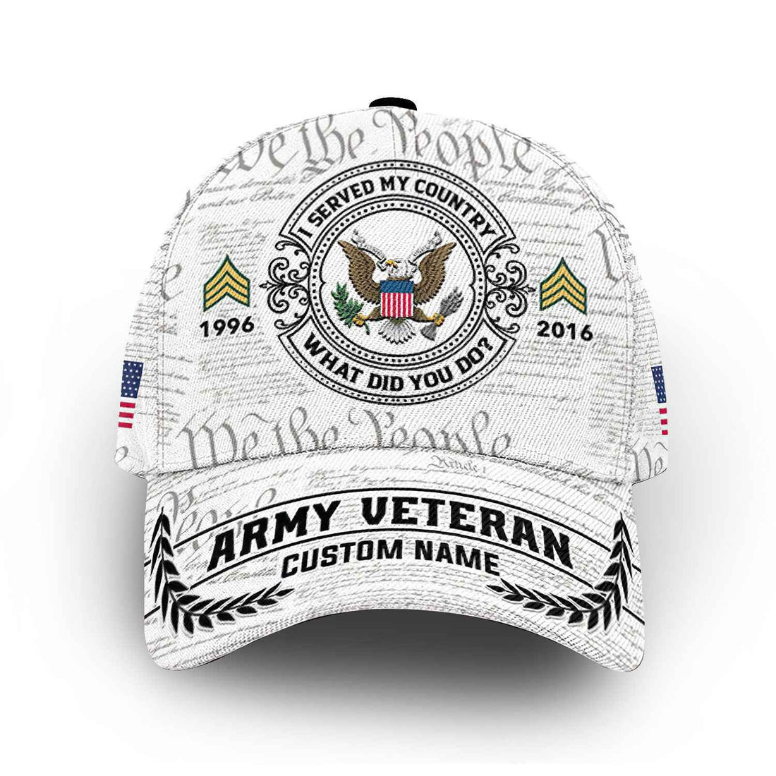 Unique Custom Name, Rank, Year, US Army Cap VPVC014306, Gifts For Army Veteran, Best Gifts On Father's Day, Independence Day, Veterans Day.