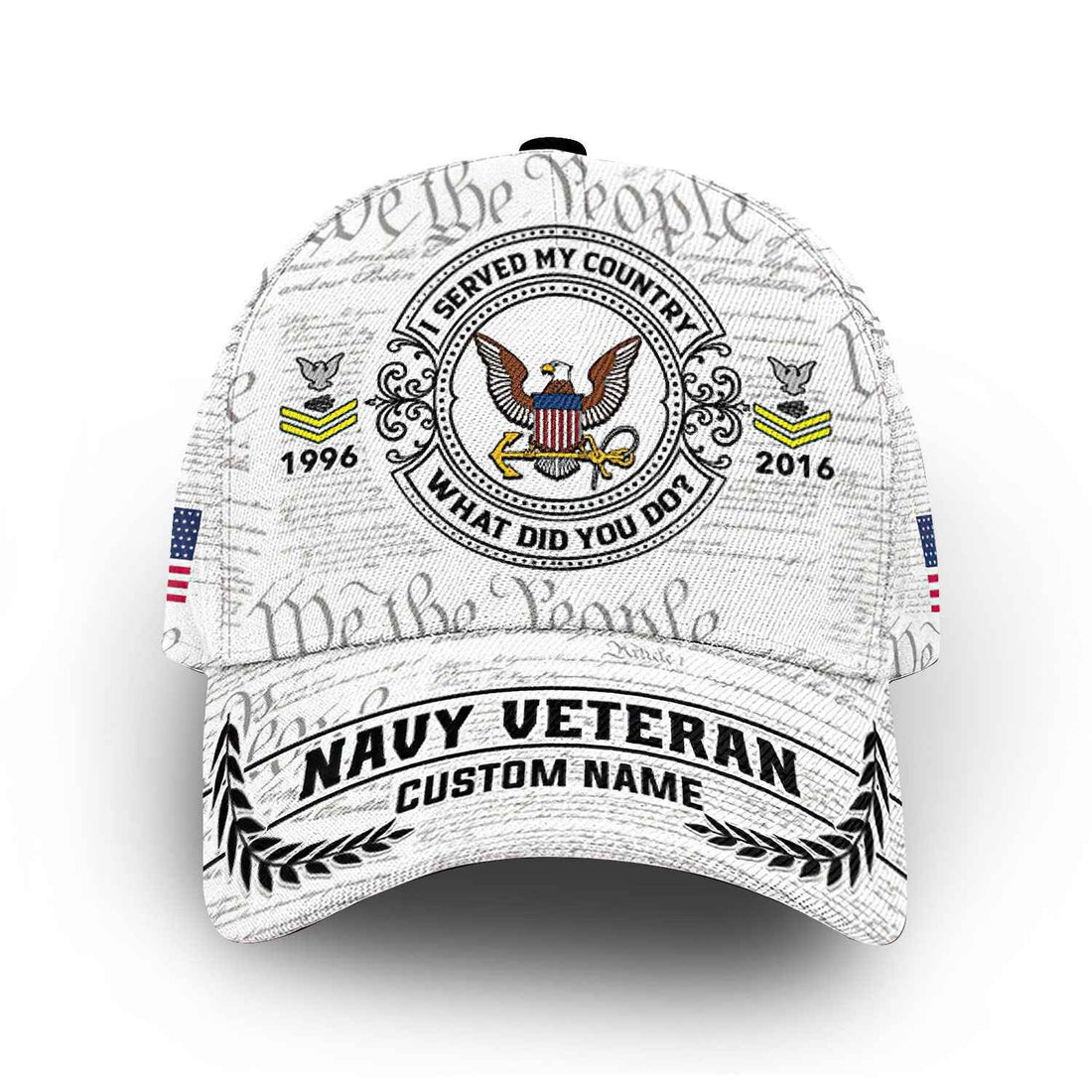 Unique Custom Name, Rank, Year, US Navy Cap VPVC014307, Gifts For Navy Veteran, Best Gifts On Father's Day, Independence Day, Veterans Day.