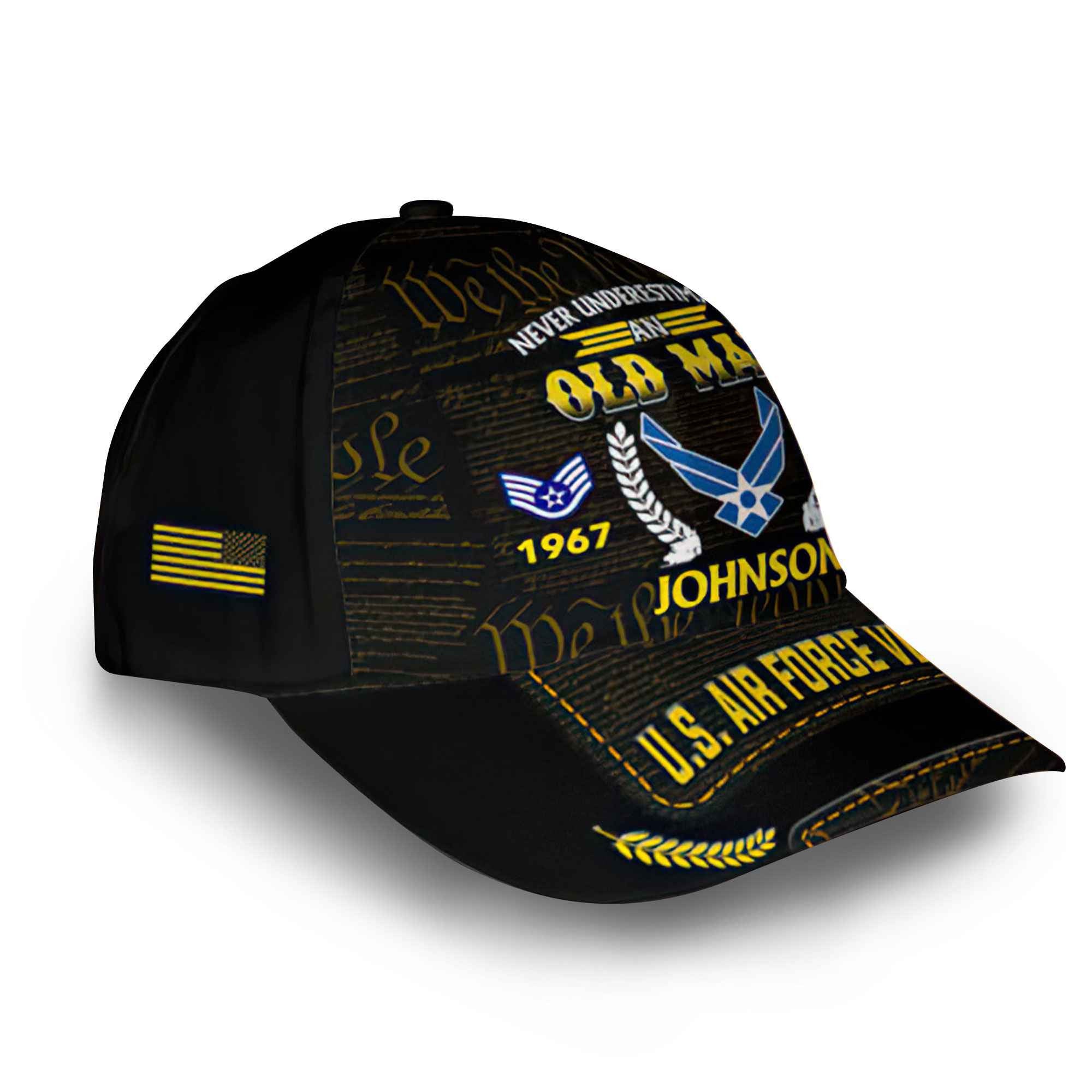 Premium Custom USAF Cap VPVC014404, Gifts For Air Force Veteran, Best Gifts On Father's Day, Armed Forces Day, Independence Day, Veterans Day.