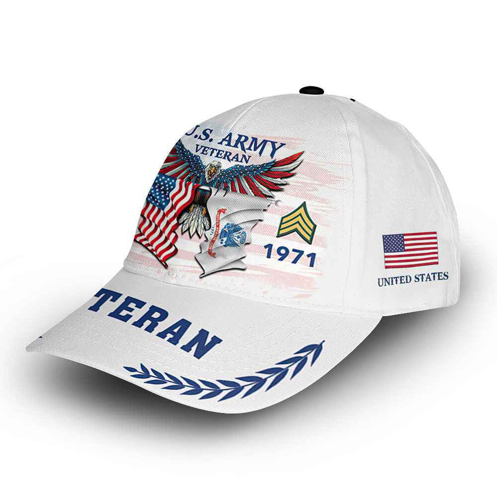 US Army Custom Cap VPVC014406, Gifts For Army Veteran, Best Gifts On Father's Day, Armed Forces Day, Independence Day, Veterans Day.
