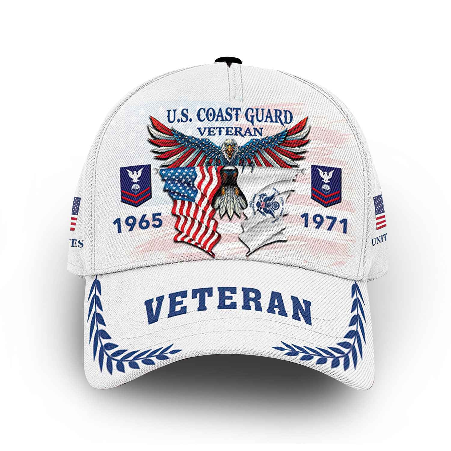 USCG Custom Cap VPVC014410, Gifts For Coast Guard Veteran, Best Gifts On Father's Day, Armed Forces Day, Independence Day, Veterans Day.