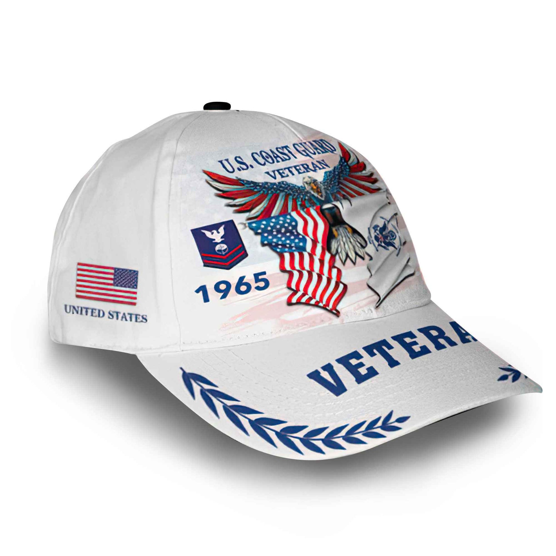 USCG Custom Cap VPVC014410, Gifts For Coast Guard Veteran, Best Gifts On Father's Day, Armed Forces Day, Independence Day, Veterans Day.