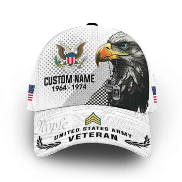 Premium US Army Cap VPVC014501, Custom Name, Rank, Year, Gifts For Army Veteran, Best Gifts On Father's Day, Armed Forces Day, Independence Day, Veterans Day.