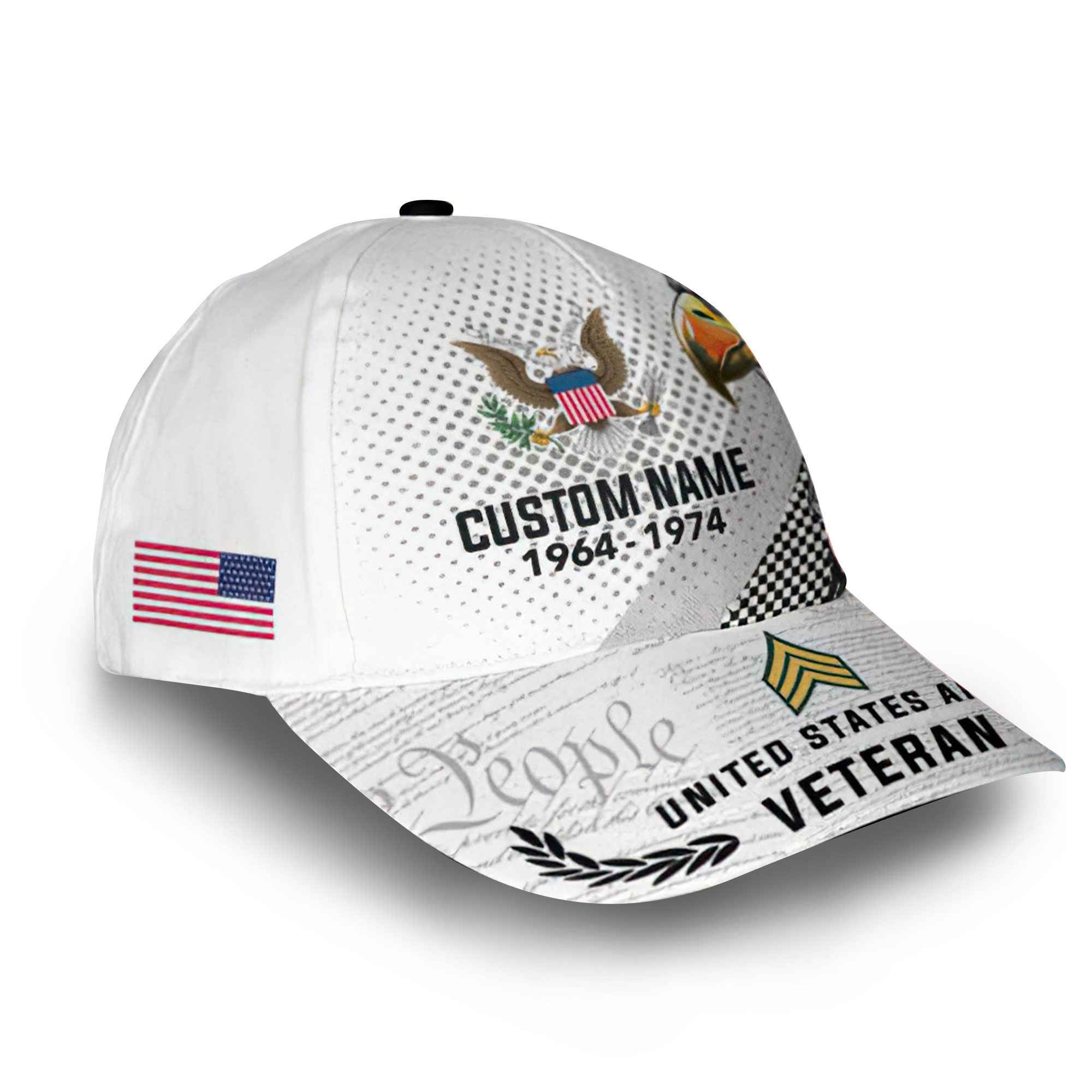 Premium US Army Cap VPVC014501, Custom Name, Rank, Year, Gifts For Army Veteran, Best Gifts On Father's Day, Armed Forces Day, Independence Day, Veterans Day.