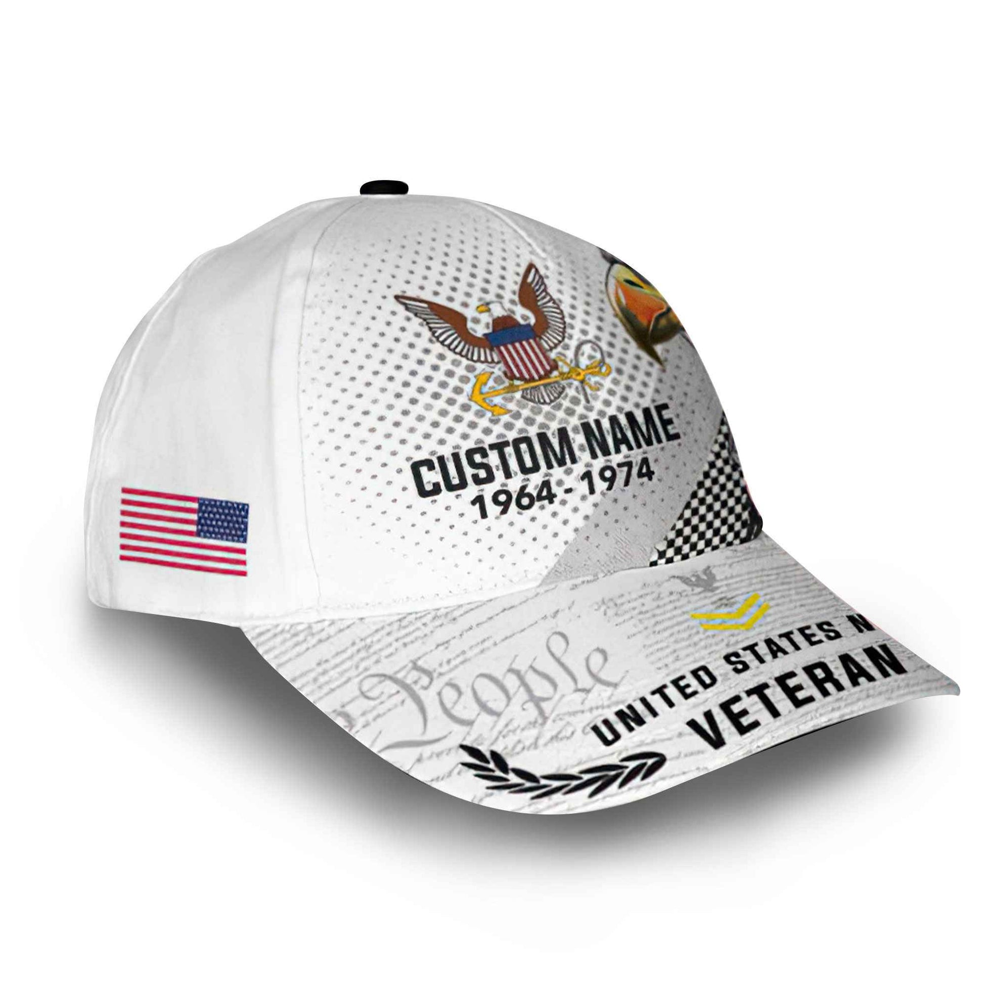 Premium US Navy Cap VPVC014502, Custom Name, Rank, Year, Gifts For Navy Veteran, Best Gifts On Father's Day, Armed Forces Day, Independence Day, Veterans Day.