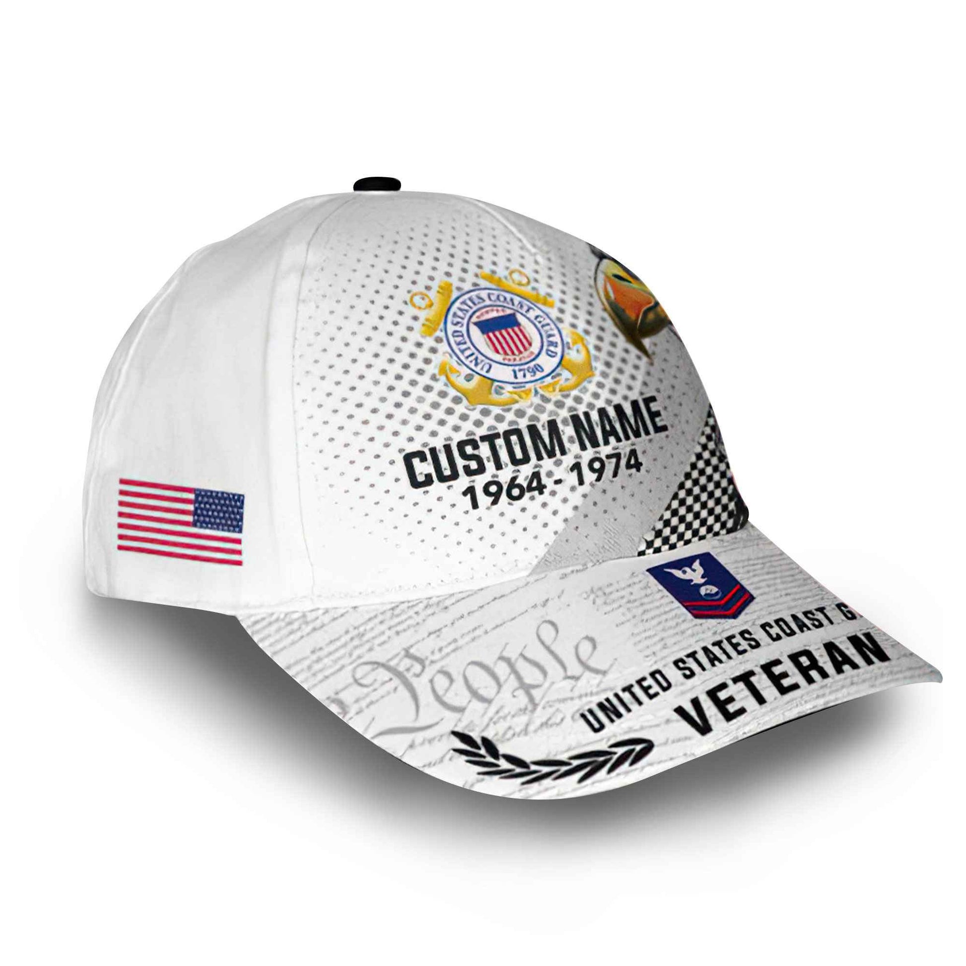 Premium USCG Cap VPVC014505, Custom Name, Rank, Year, Gifts For Coast Guard Veteran, Best Gifts On Father's Day, Armed Forces Day, Independence Day, Veterans Day.