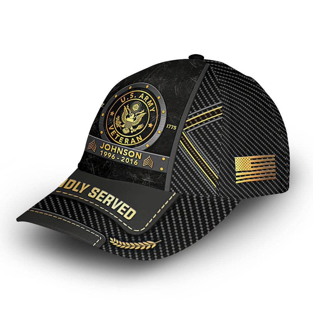 Premium Custom US Army Cap VPVC014506, Gifts For Army Veteran, Best Gifts On Father's Day, Armed Forces Day, Independence Day, Veterans Day.