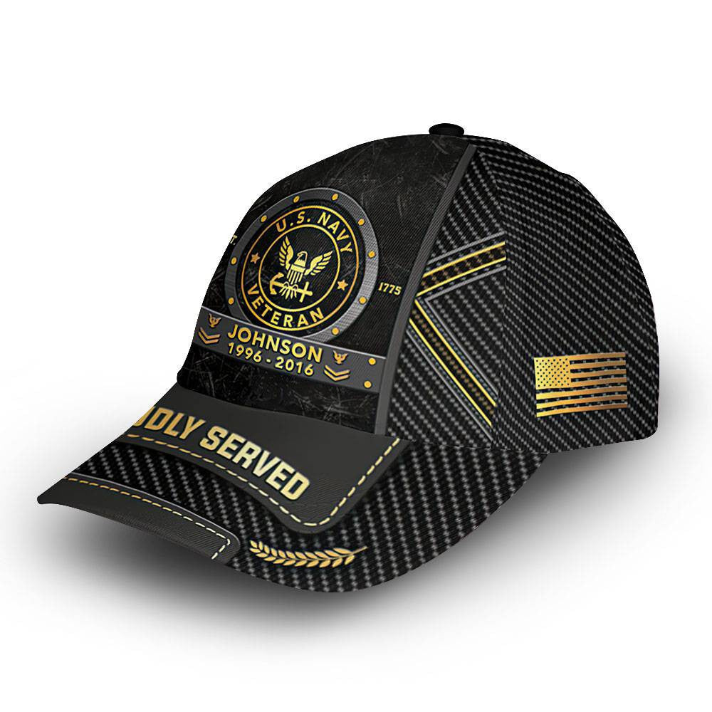 Premium Custom US Navy Cap VPVC014507, Gifts For Navy Veteran, Best Gifts On Father's Day, Armed Forces Day, Independence Day, Veterans Day.