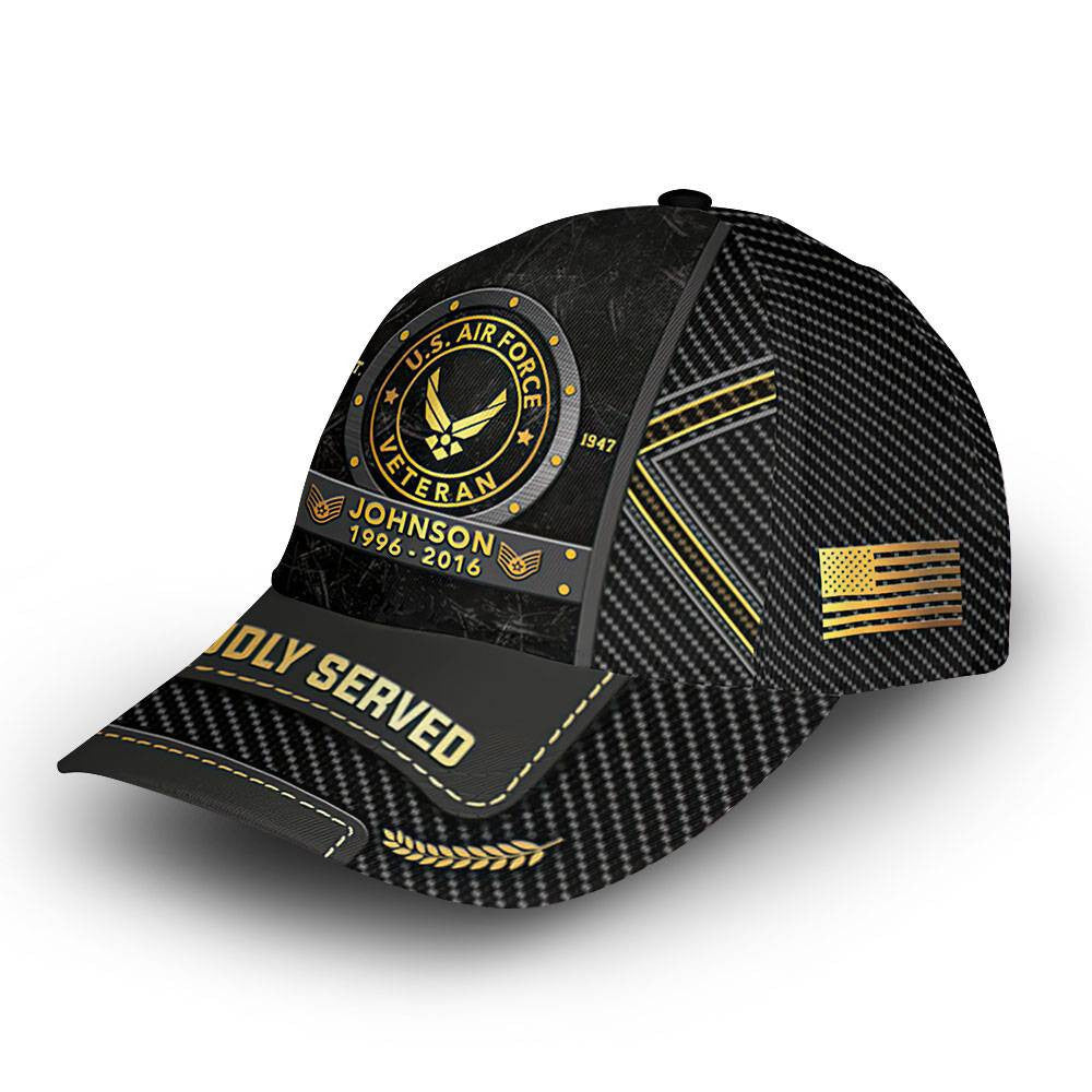 Premium Custom USAF Cap VPVC014509, Gifts For Air Force Veteran, Best Gifts On Father's Day, Armed Forces Day, Independence Day, Veterans Day.