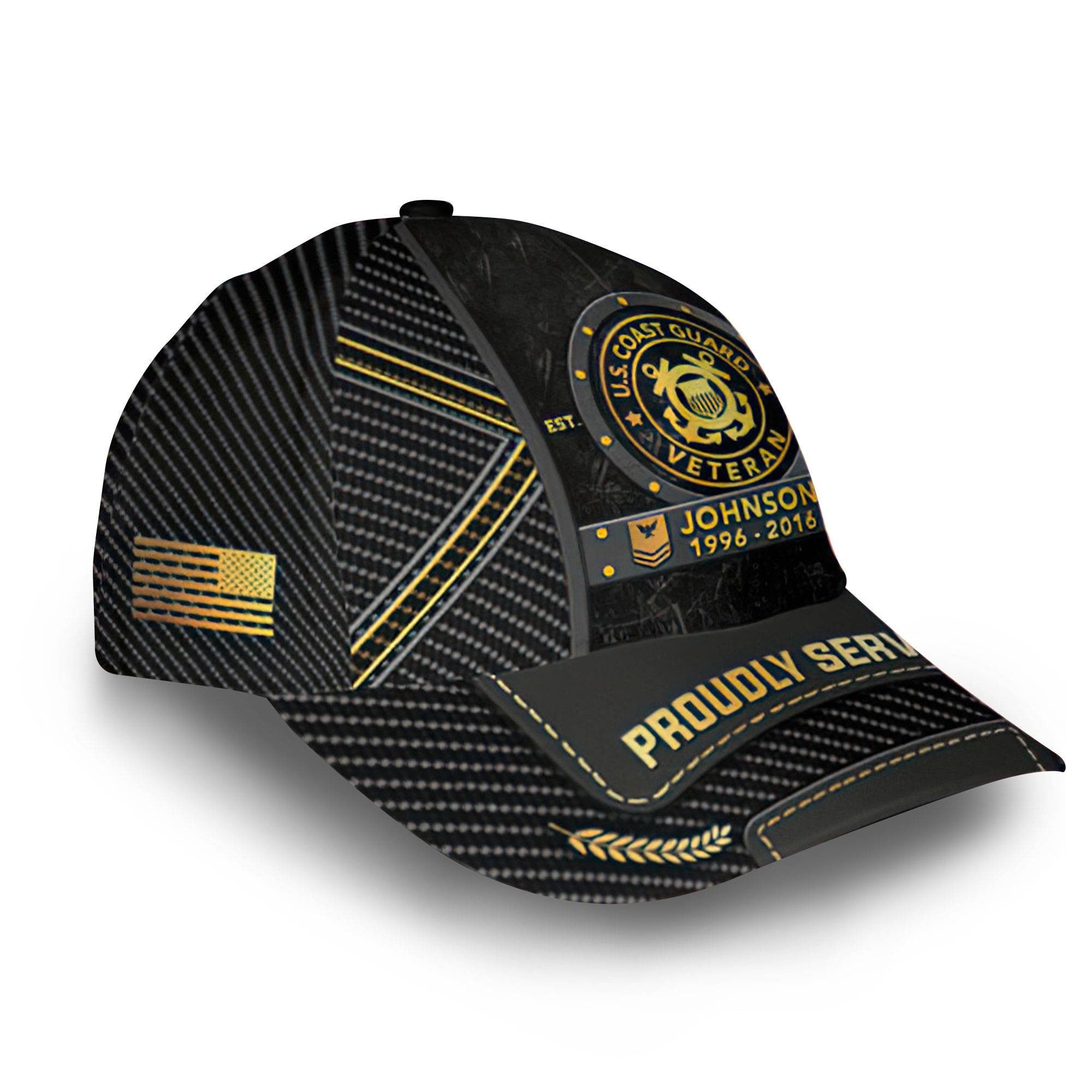 Premium Custom USCG Cap VPVC014510, Gifts For Coast Guard Veteran, Best Gifts On Father's Day, Armed Forces Day, Independence Day, Veterans Day.