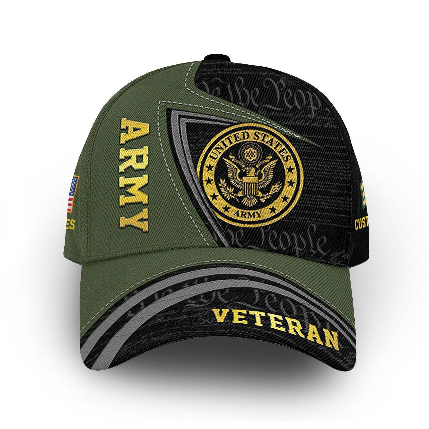 Unique Custom Name, Rank, US Army Cap VPVC014601, Gifts For Army Veteran, Best Gifts On Father's Day, Independence Day, Veterans Day.