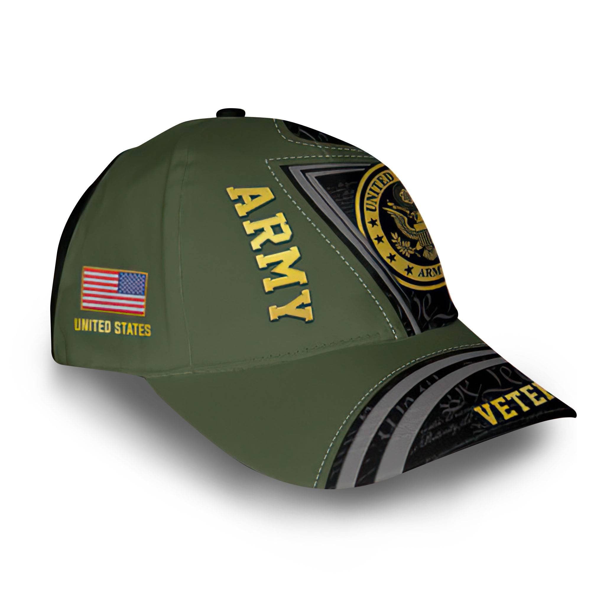 Unique Custom Name, Rank, US Army Cap VPVC014601, Gifts For Army Veteran, Best Gifts On Father's Day, Independence Day, Veterans Day.