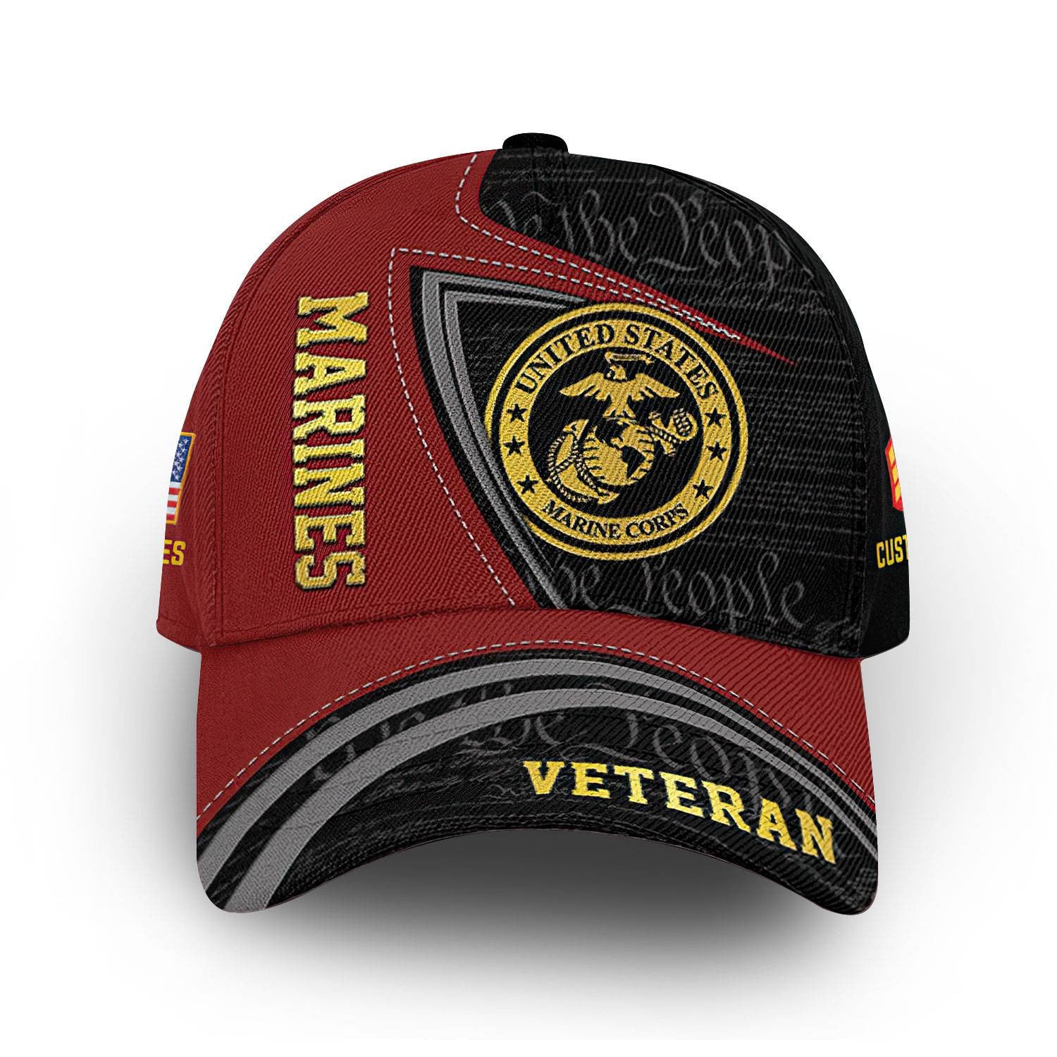 Unique Custom Name, Rank, USMC Cap VPVC014603, Gifts For Marine Veteran, Best Gifts On Father's Day, Independence Day, Veterans Day.