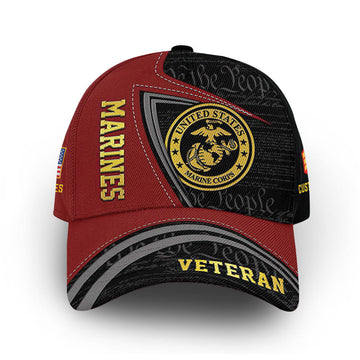 Unique Custom Name, Rank, USMC Cap VPVC014603, Gifts For Marine Veteran, Best Gifts On Father's Day, Independence Day, Veterans Day.