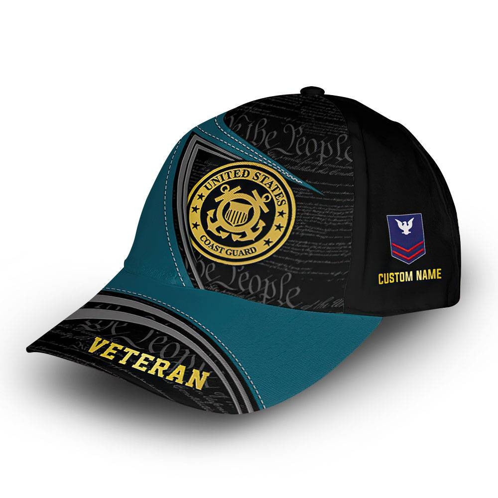 Unique Custom Name, Rank, USCG Cap VPVC014605, Gifts For Coast Guard Veteran, Best Gifts On Father's Day, Independence Day, Veterans Day.