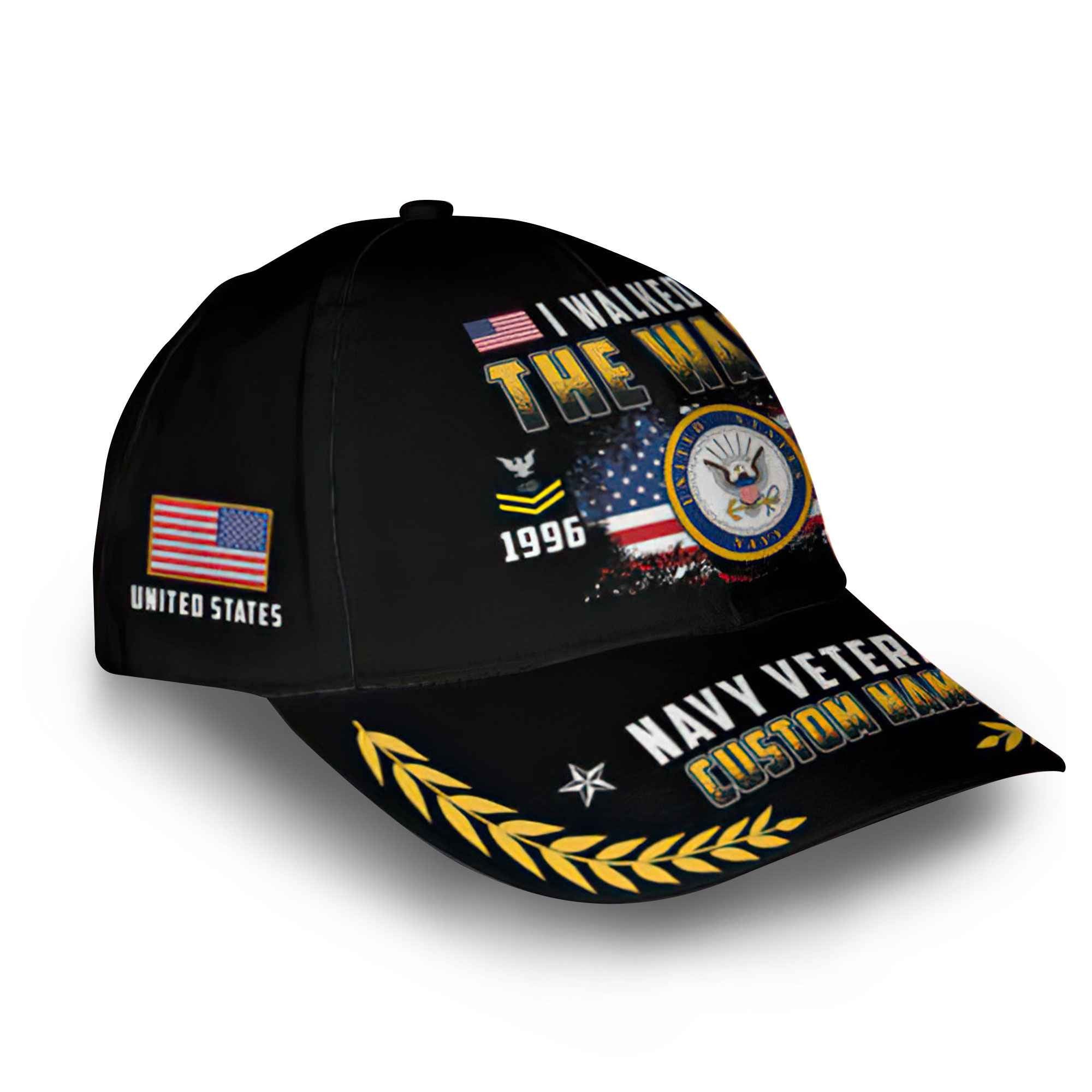 Premium Custom US Navy Cap VPVC014607, Gifts For Navy Veteran, Best Gifts On Father's Day, Armed Forces Day, Independence Day, Veterans Day.