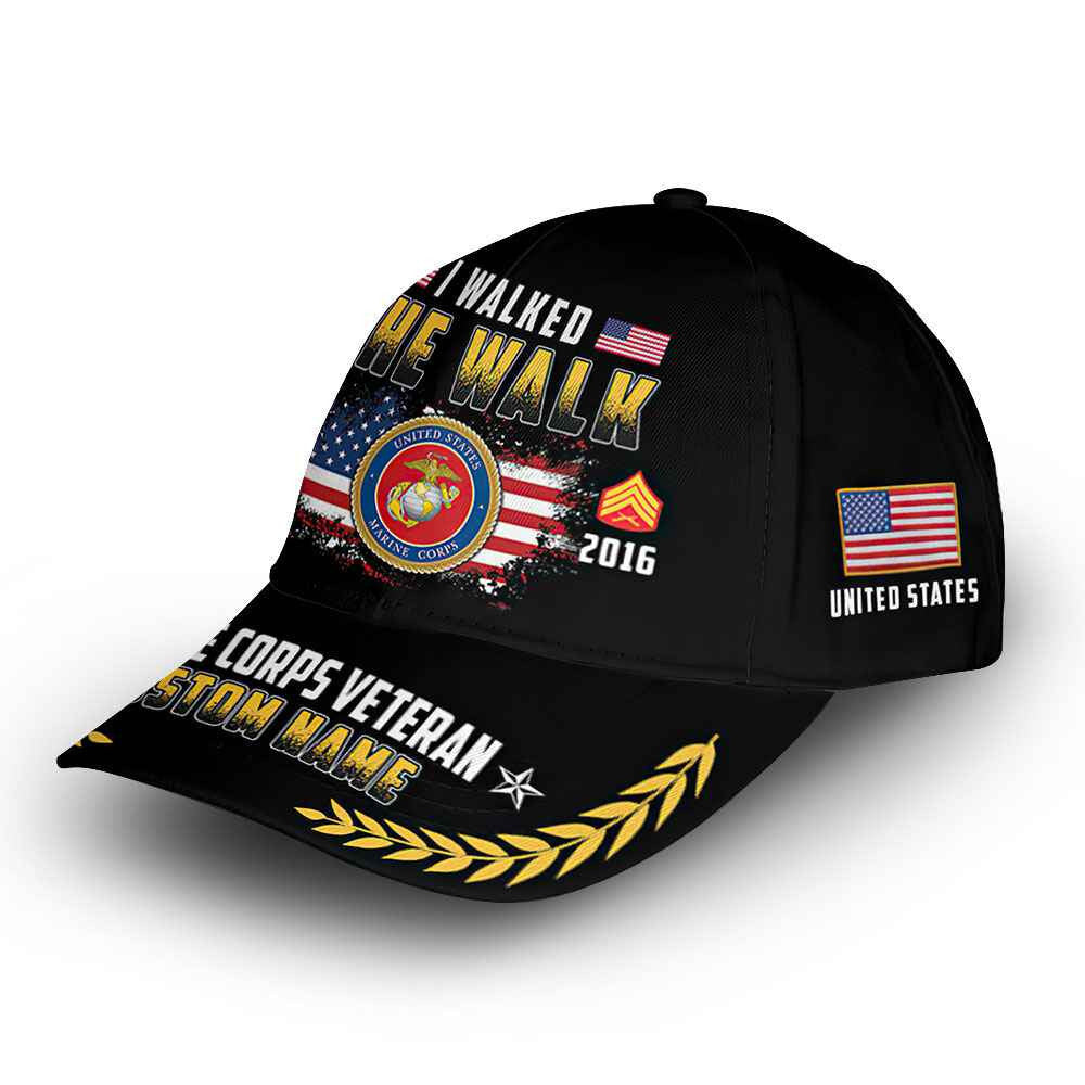 Premium Custom USMC Cap VPVC014608, Gifts For Marine Veteran, Best Gifts On Father's Day, Armed Forces Day, Independence Day, Veterans Day.