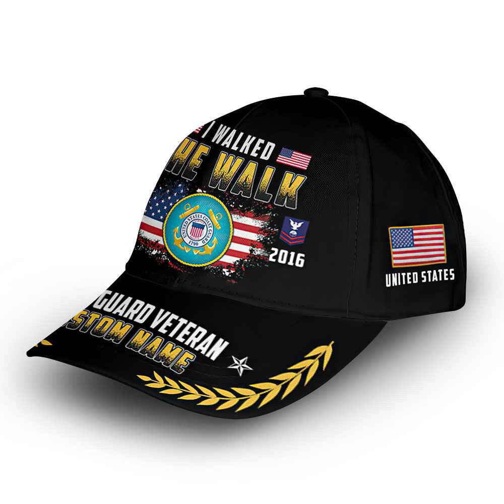 Premium Custom USCG Cap VPVC014610, Gifts For Coast Guard Veteran, Best Gifts On Father's Day, Armed Forces Day, Independence Day, Veterans Day.