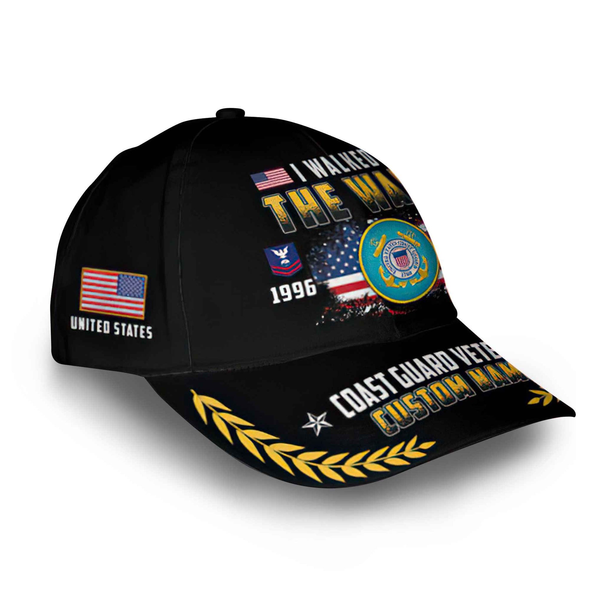 Premium Custom USCG Cap VPVC014610, Gifts For Coast Guard Veteran, Best Gifts On Father's Day, Armed Forces Day, Independence Day, Veterans Day.