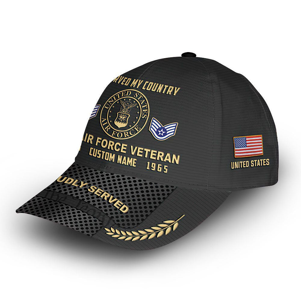 USAF Custom Cap VPVC014704, Gifts For Air Force Veteran, Best Gifts On Father's Day, Armed Forces Day, Independence Day, Veterans Day.