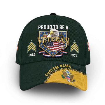 Premium US Army Cap VPVC014706, Custom Name, Rank, Year, Gifts For Army Veteran, Best Gifts On Father's Day, Armed Forces Day, Independence Day, Veterans Day.