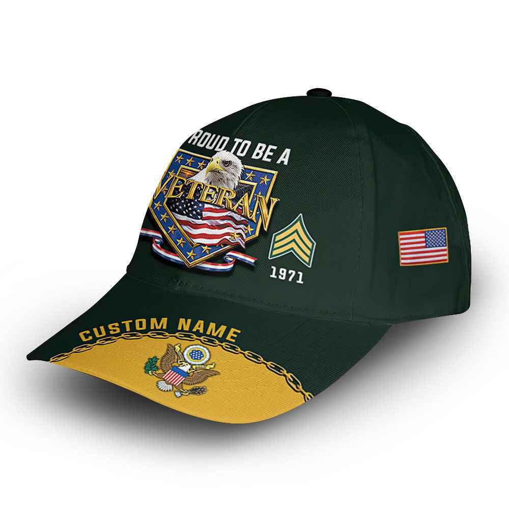 Premium US Army Cap VPVC014706, Custom Name, Rank, Year, Gifts For Army Veteran, Best Gifts On Father's Day, Armed Forces Day, Independence Day, Veterans Day.