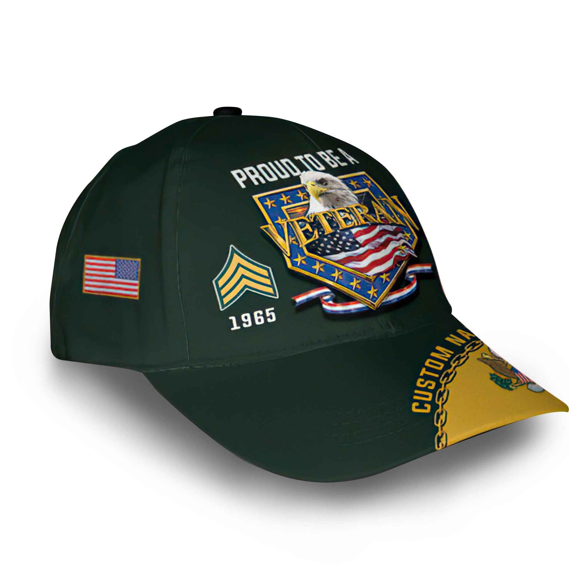 Premium US Army Cap VPVC014706, Custom Name, Rank, Year, Gifts For Army Veteran, Best Gifts On Father's Day, Armed Forces Day, Independence Day, Veterans Day.