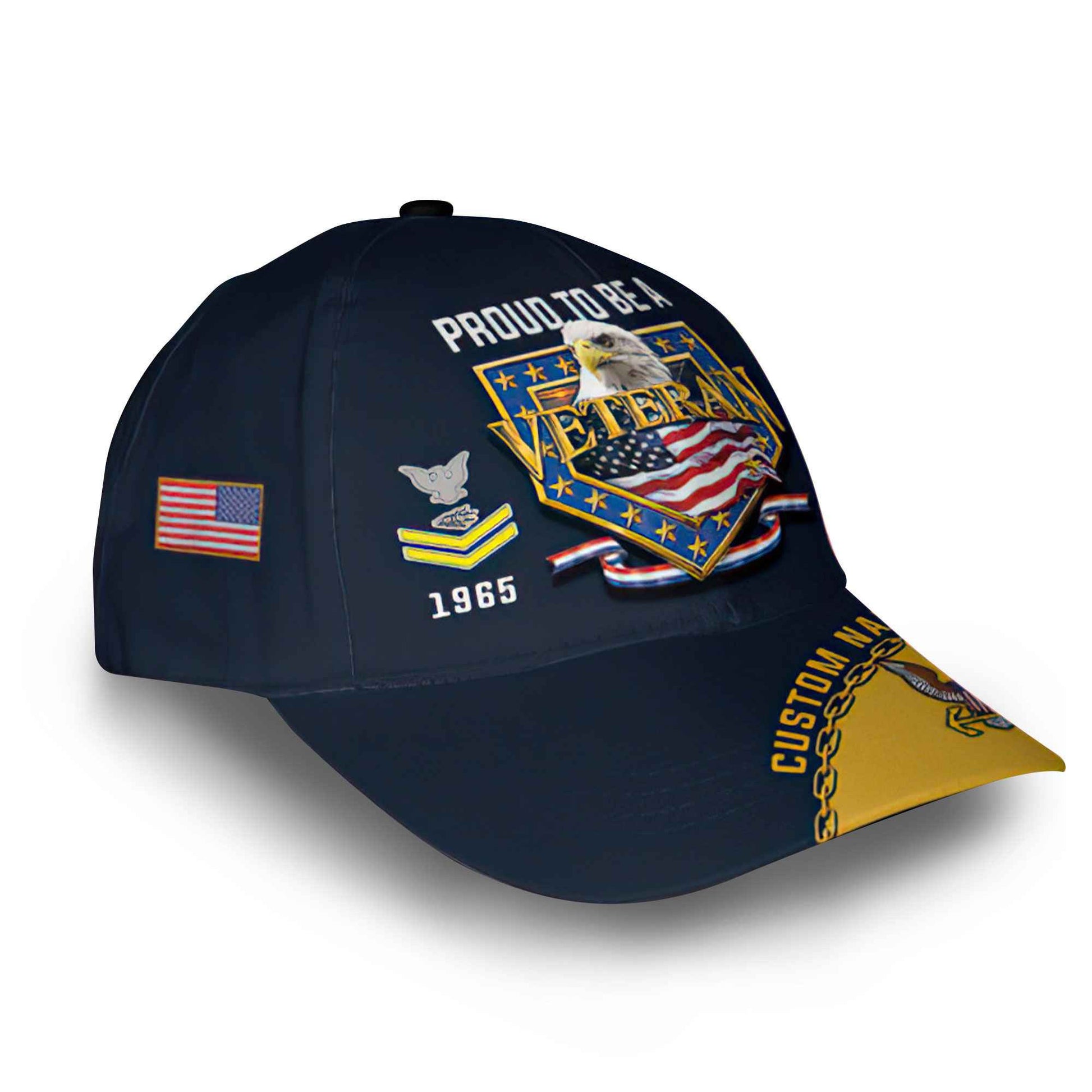 Premium US Navy Cap VPVC014707, Custom Name, Rank, Year, Gifts For Navy Veteran, Best Gifts On Father's Day, Armed Forces Day, Independence Day, Veterans Day.