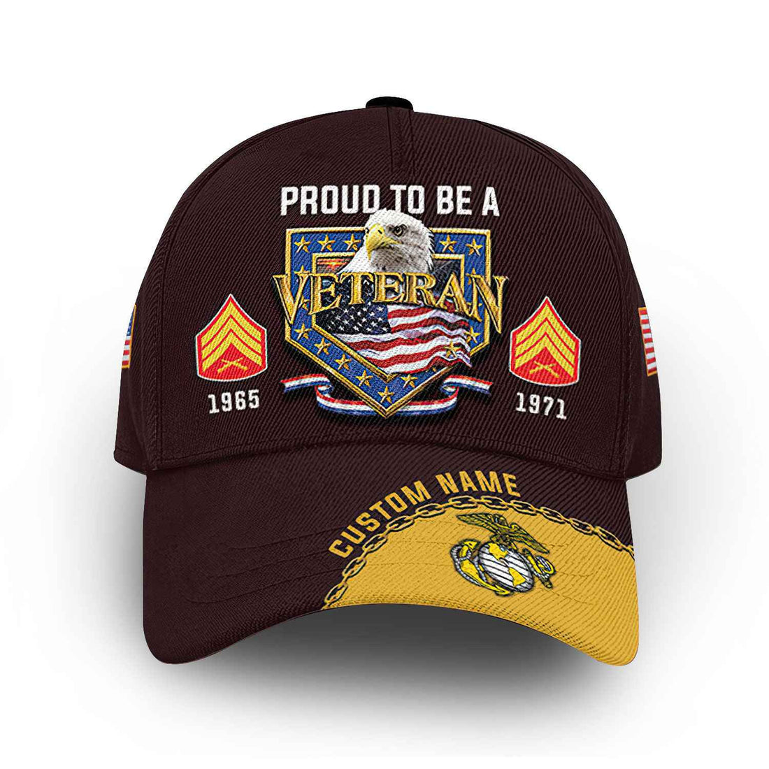 Premium USMC Cap VPVC014708, Custom Name, Rank, Year, Gifts For Marine Veteran, Best Gifts On Father's Day, Armed Forces Day, Independence Day, Veterans Day.