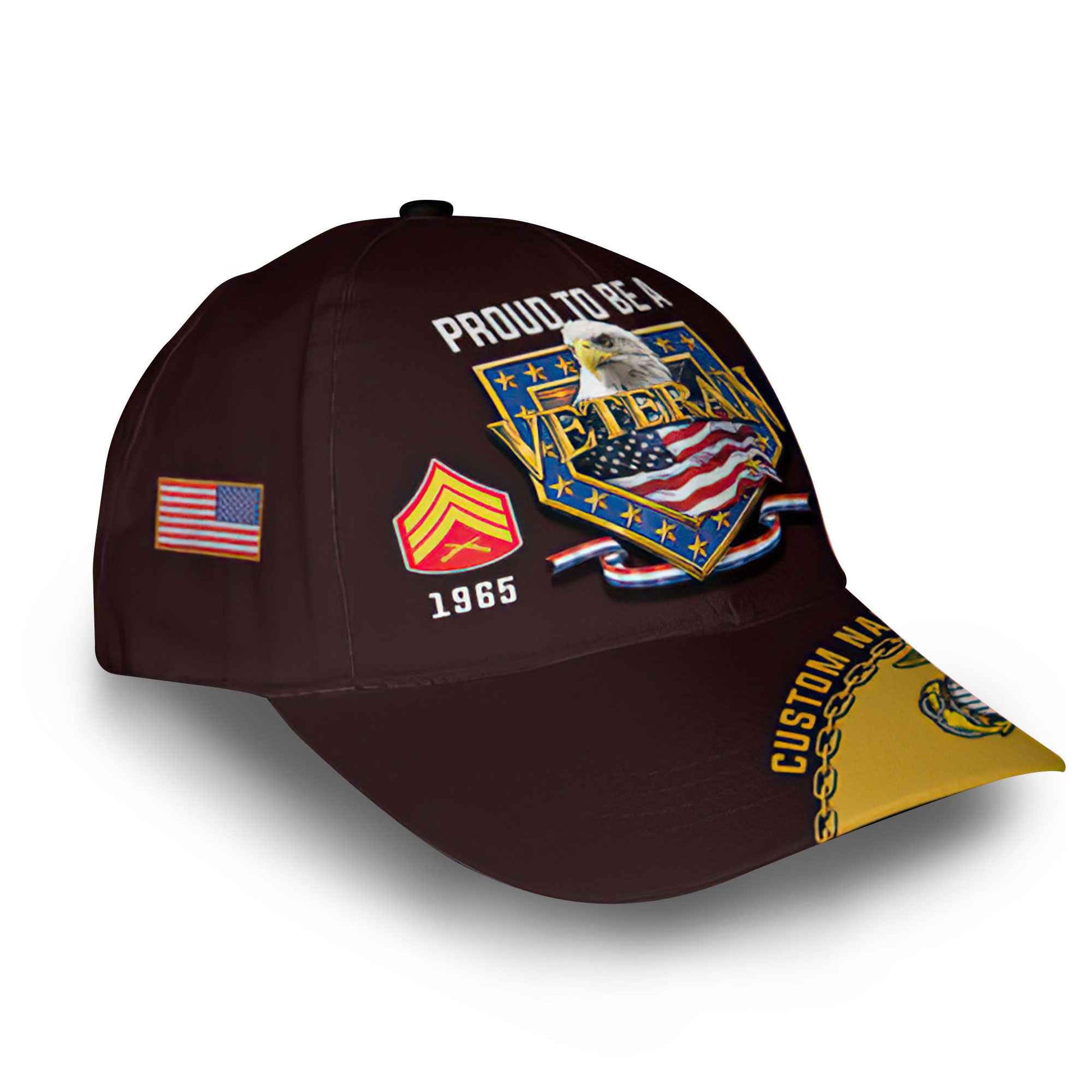 Premium USMC Cap VPVC014708, Custom Name, Rank, Year, Gifts For Marine Veteran, Best Gifts On Father's Day, Armed Forces Day, Independence Day, Veterans Day.
