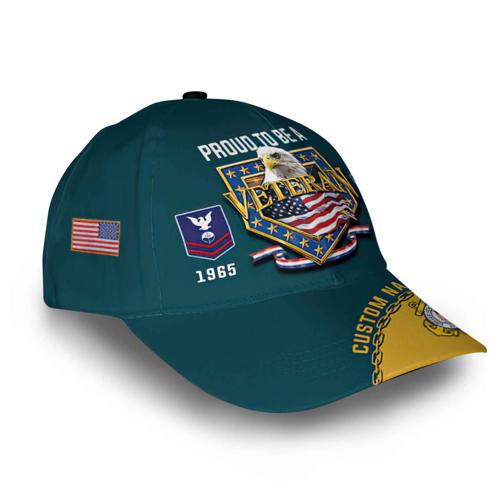 Premium USCG Cap VPVC014710, Custom Name, Rank, Year, Gifts For Coast Guard Veteran, Best Gifts On Father's Day, Armed Forces Day, Independence Day, Veterans Day.