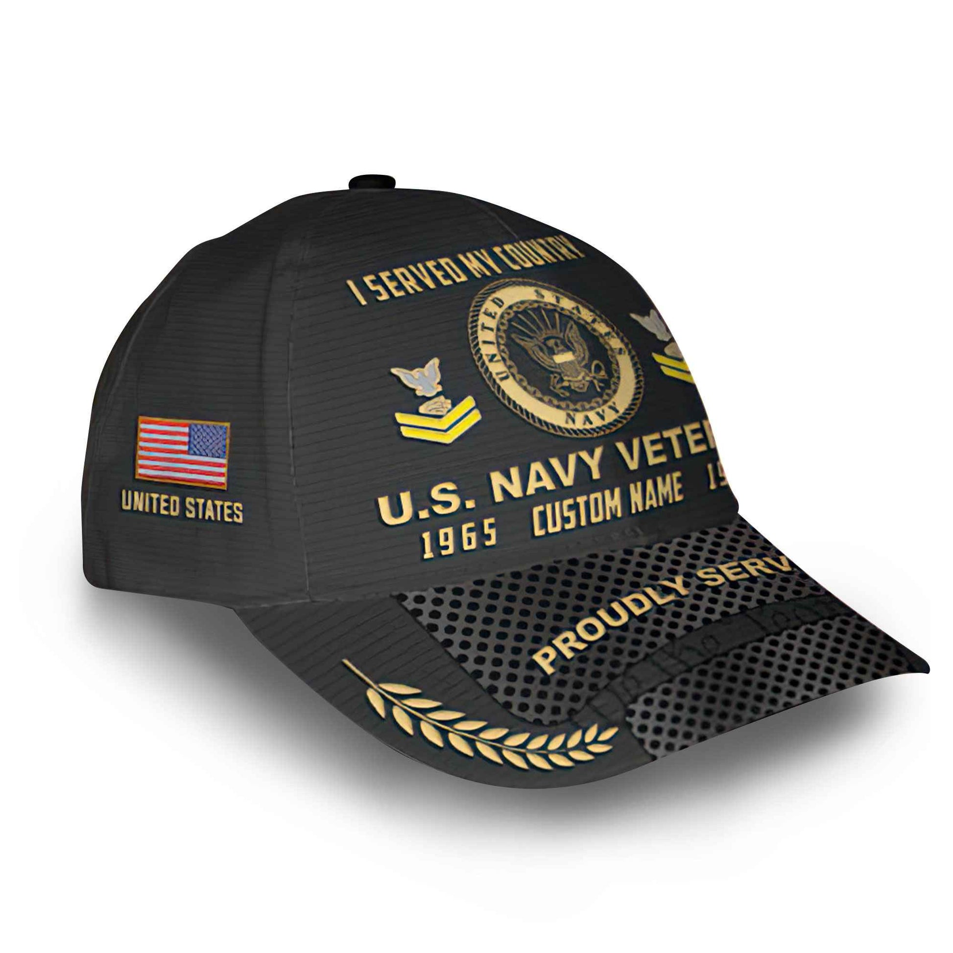 Premium Custom US Navy Cap VPVC014802, Gifts For Navy Veteran, Best Gifts On Father's Day, Armed Forces Day, Independence Day, Veterans Day.