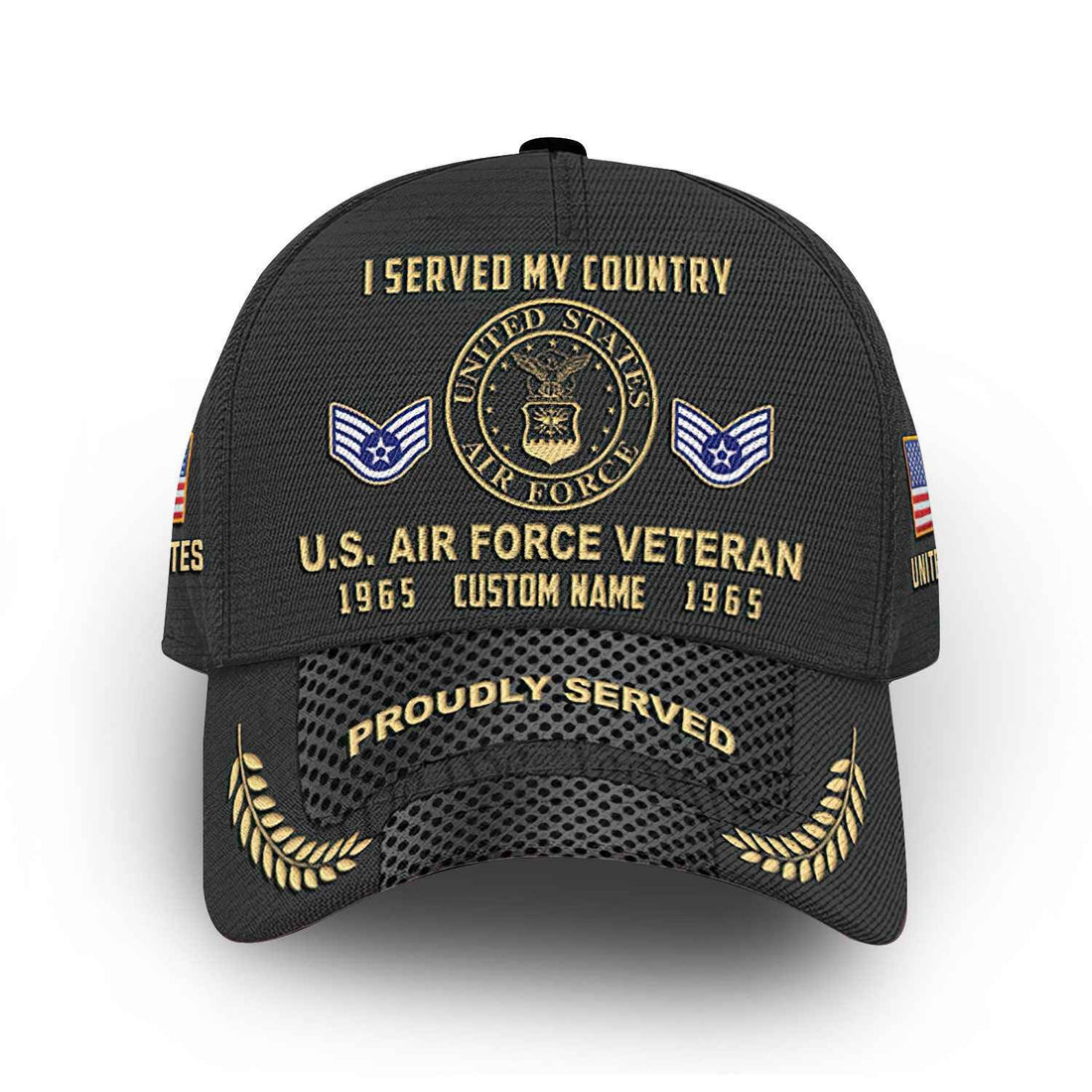 Premium Custom USAF Cap VPVC014804, Gifts For Air Force Veteran, Best Gifts On Father's Day, Armed Forces Day, Independence Day, Veterans Day.