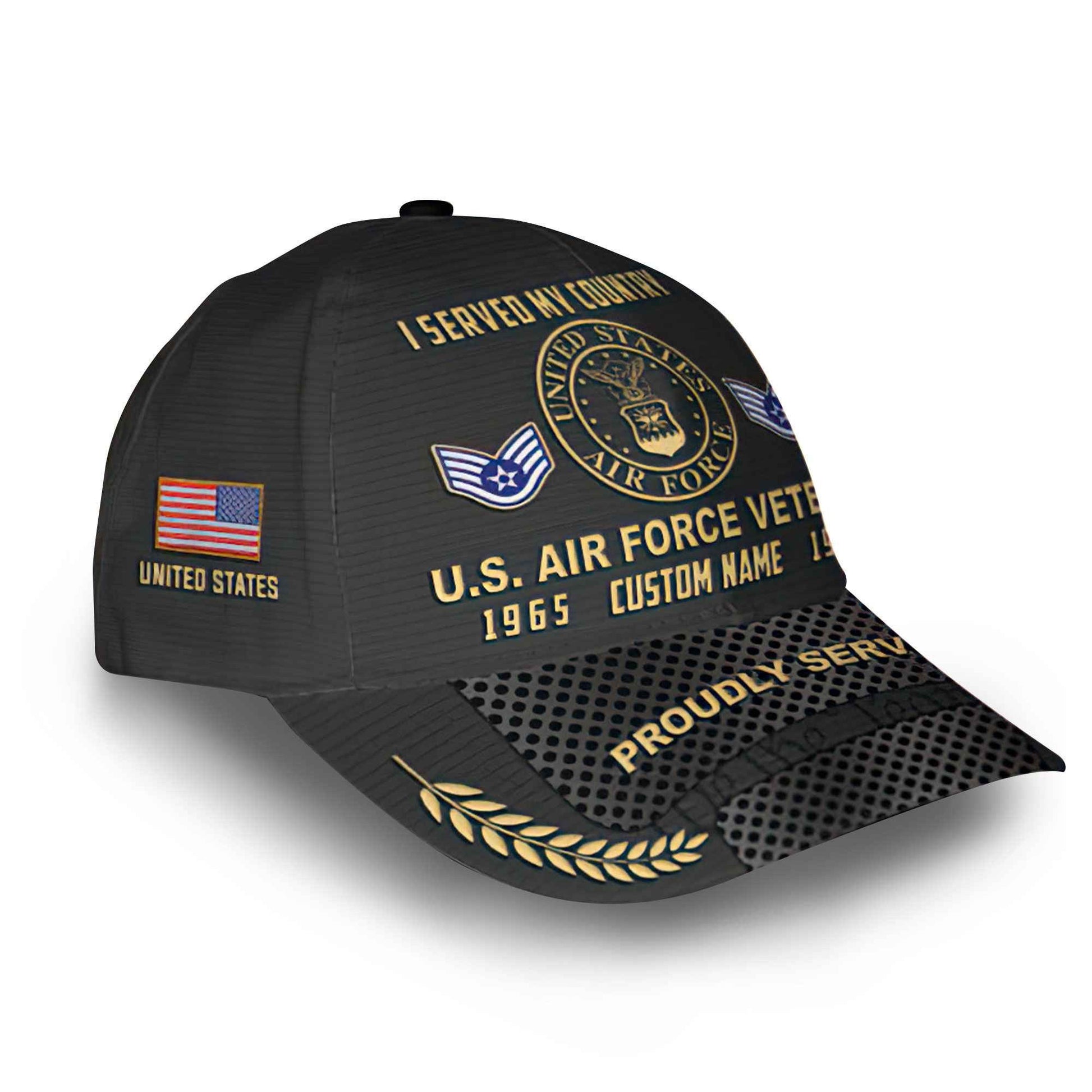 Premium Custom USAF Cap VPVC014804, Gifts For Air Force Veteran, Best Gifts On Father's Day, Armed Forces Day, Independence Day, Veterans Day.