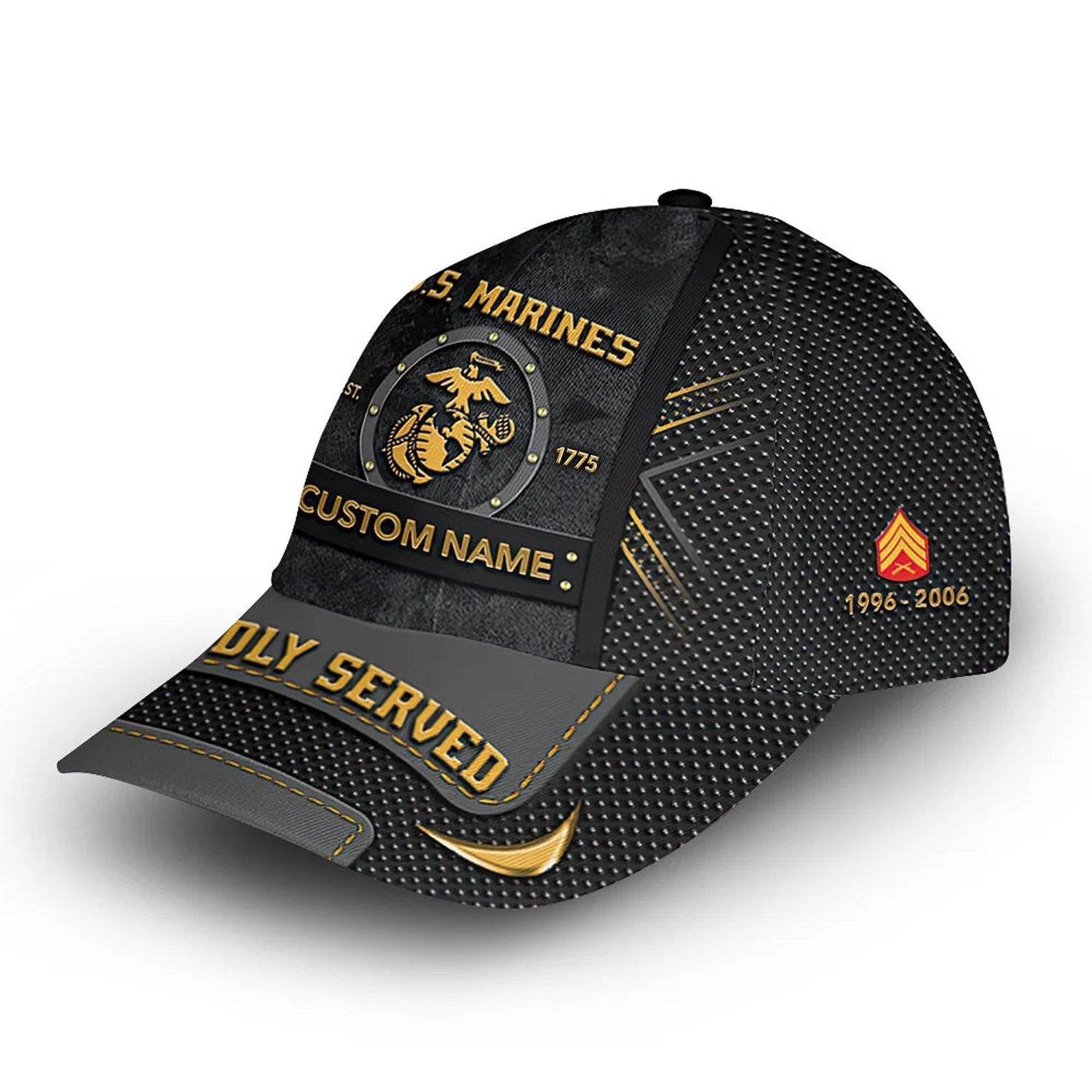Premium USMC Cap VPVC012403, Custom Name, Rank, Year, Gifts For Marine Veteran, Best Gifts On Father's Day, Armed Forces Day, Independence Day, Veterans Day.