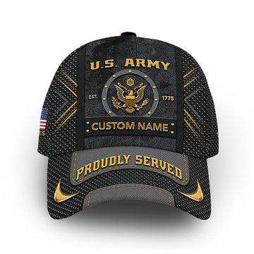 Premium US Army Cap VPVC012401, Custom Name, Rank, Year, Gifts For Army Veteran, Best Gifts On Father's Day, Armed Forces Day, Independence Day, Veterans Day.