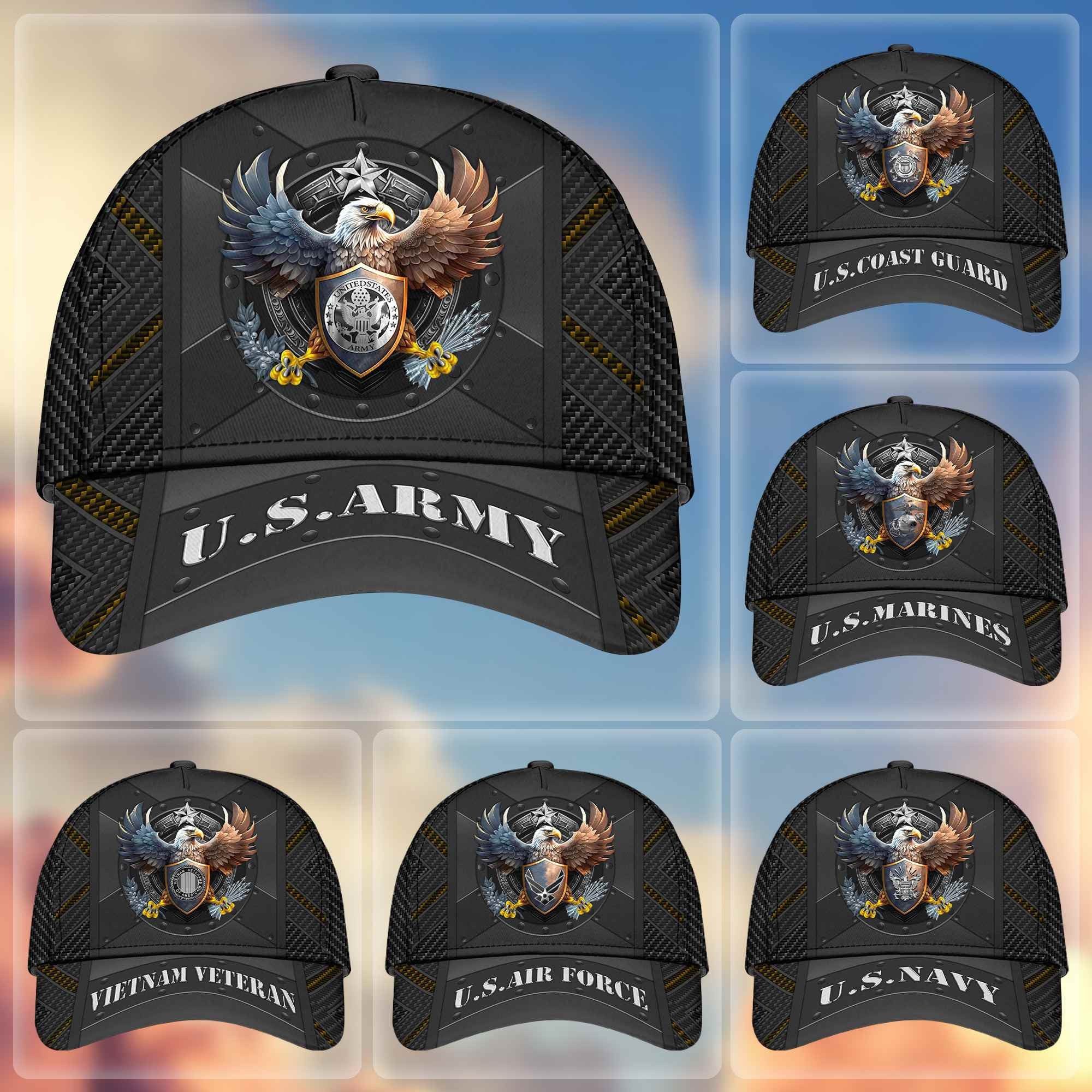 Premium US Veterans Cap BPHN260312, Gifts For US Veterans, Best Gifts On Armed Forces Day, Father's Day, Independence Day, Veterans Day.