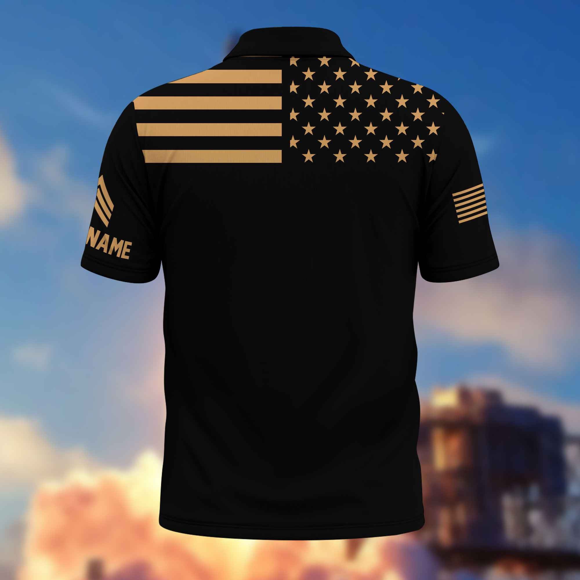 US Army Custom Polo Shirt VPVC214001, Gifts For Army Veteran, Best Gifts On Father's Day, Armed Forces Day, Independence Day, Veterans Day.