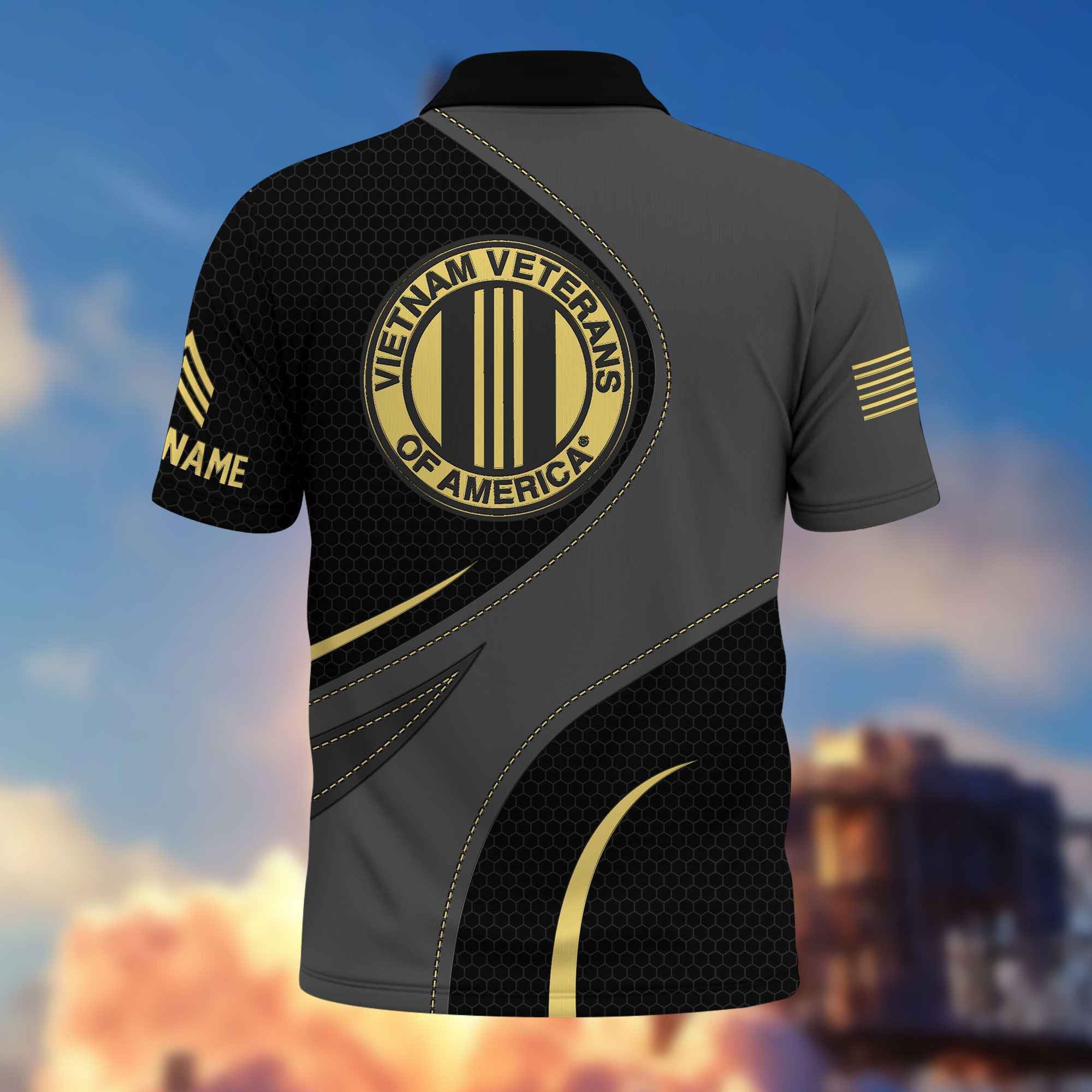 Unique Custom Name, Rank, Vietnam Veteran Polo Shirt VPVC214306, Gifts For Vietnam Veteran, Best Gifts On Father's Day, Independence Day, Veterans Day.