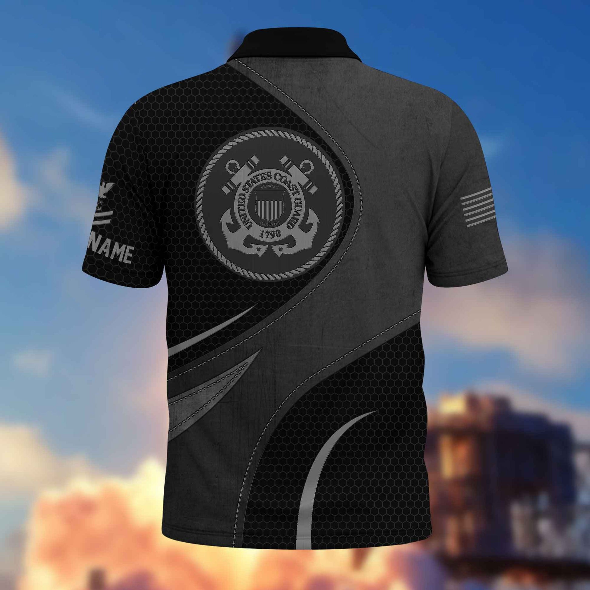 USCG Custom Polo Shirt VPVC214405, Gifts For Coast Guard Veteran, Best Gifts On Father's Day, Armed Forces Day, Independence Day, Veterans Day.