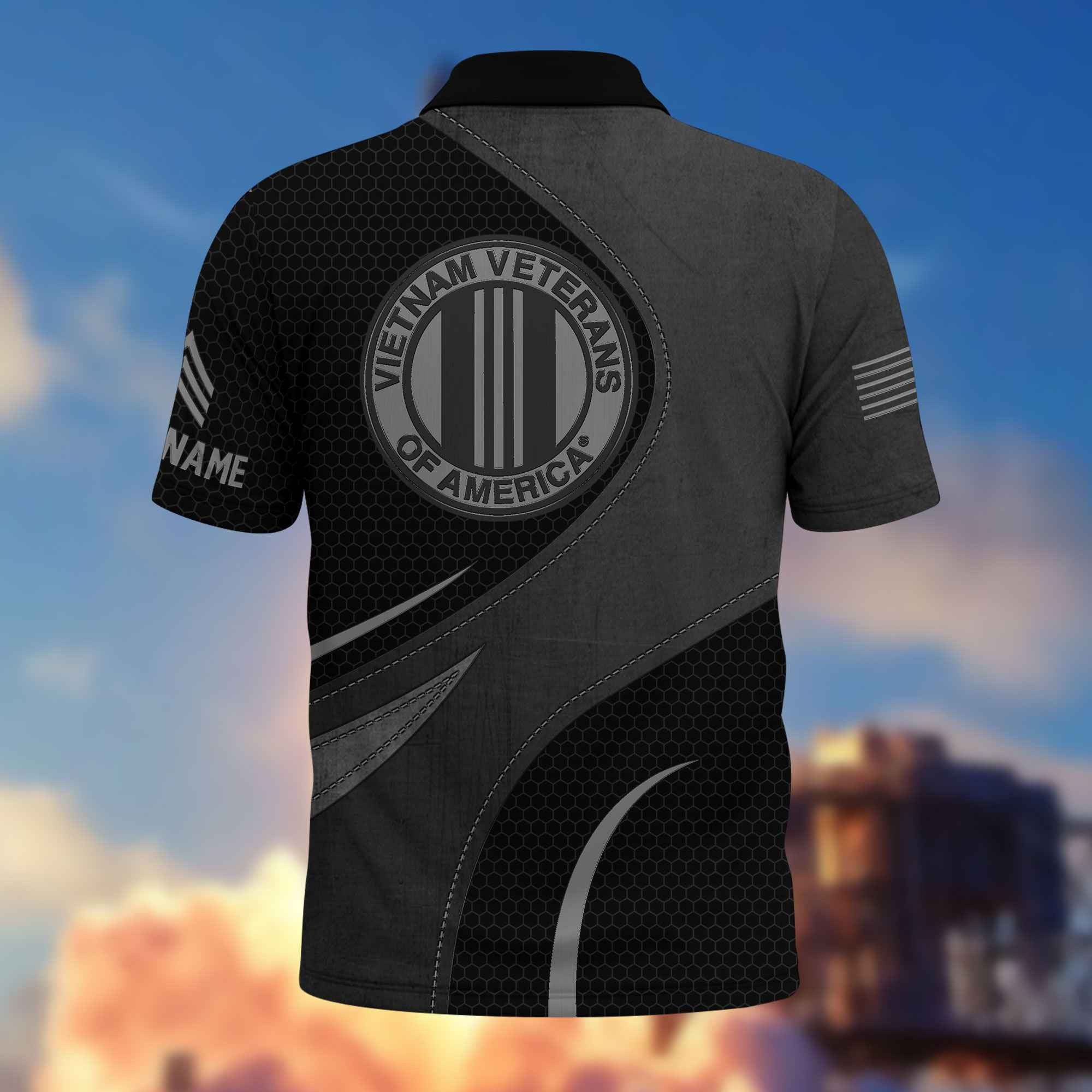 Vietnam Veteran Custom Polo Shirt VPVC214406, Gifts For Vietnam Veteran, Best Gifts On Father's Day, Armed Forces Day, Independence Day, Veterans Day.