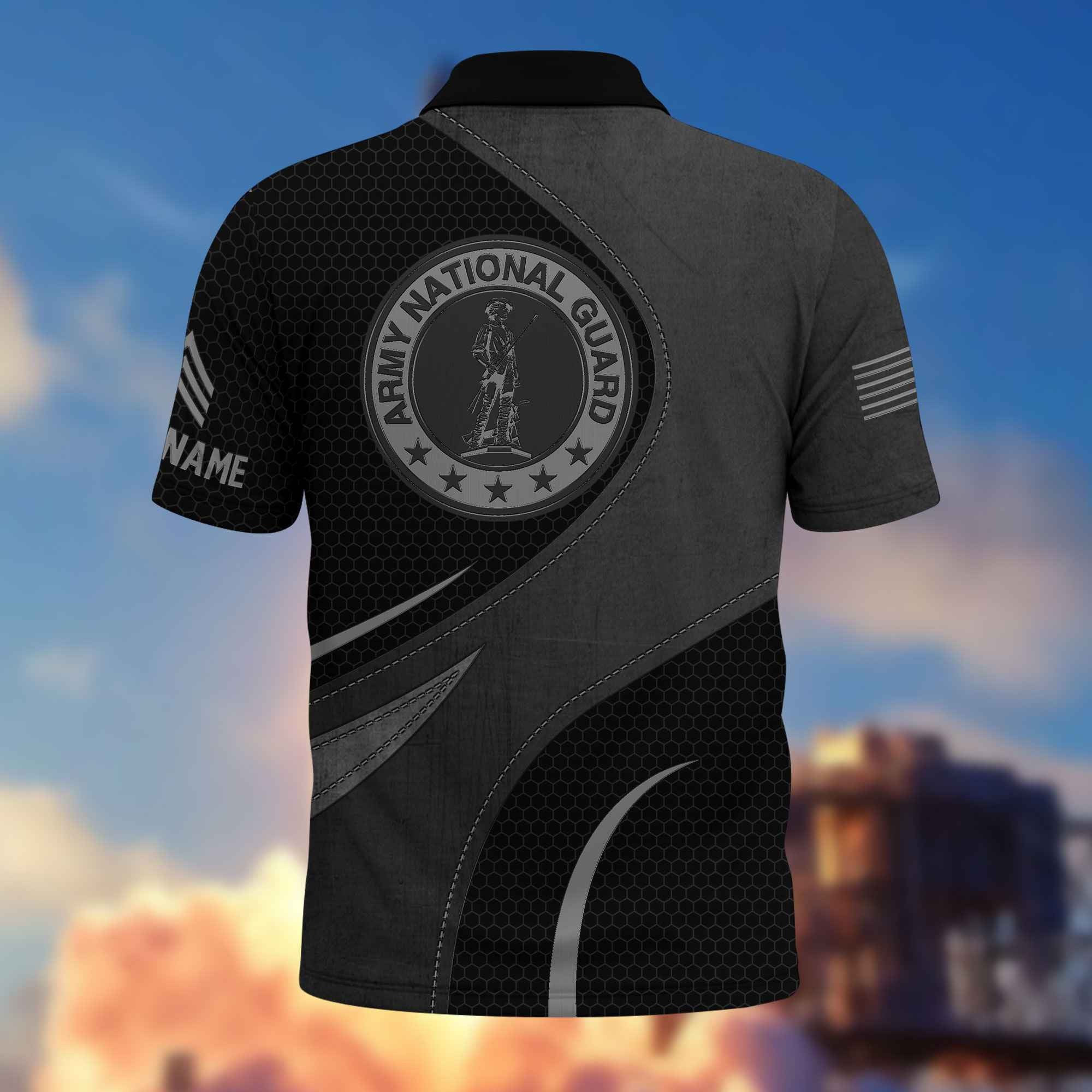 US Army National Guard Custom Polo Shirt VPVC214408, Gifts For Army National Guard Veteran, Best Gifts On Father's Day, Armed Forces Day, Independence Day, Veterans Day.