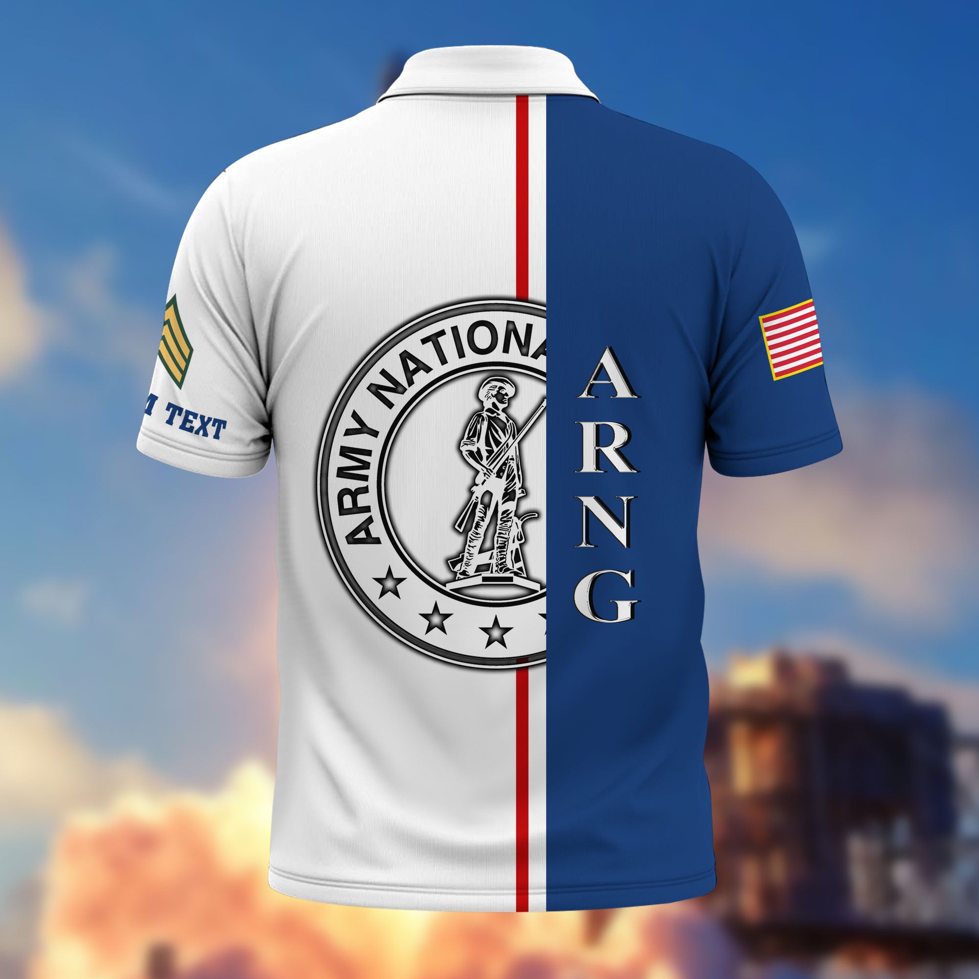 Unique Custom Name, Rank, Year, US Army National Guard Polo Shirt VPVC214708, Gifts For Army National Guard Veteran, Best Gifts On Father's Day, Independence Day, Veterans Day.