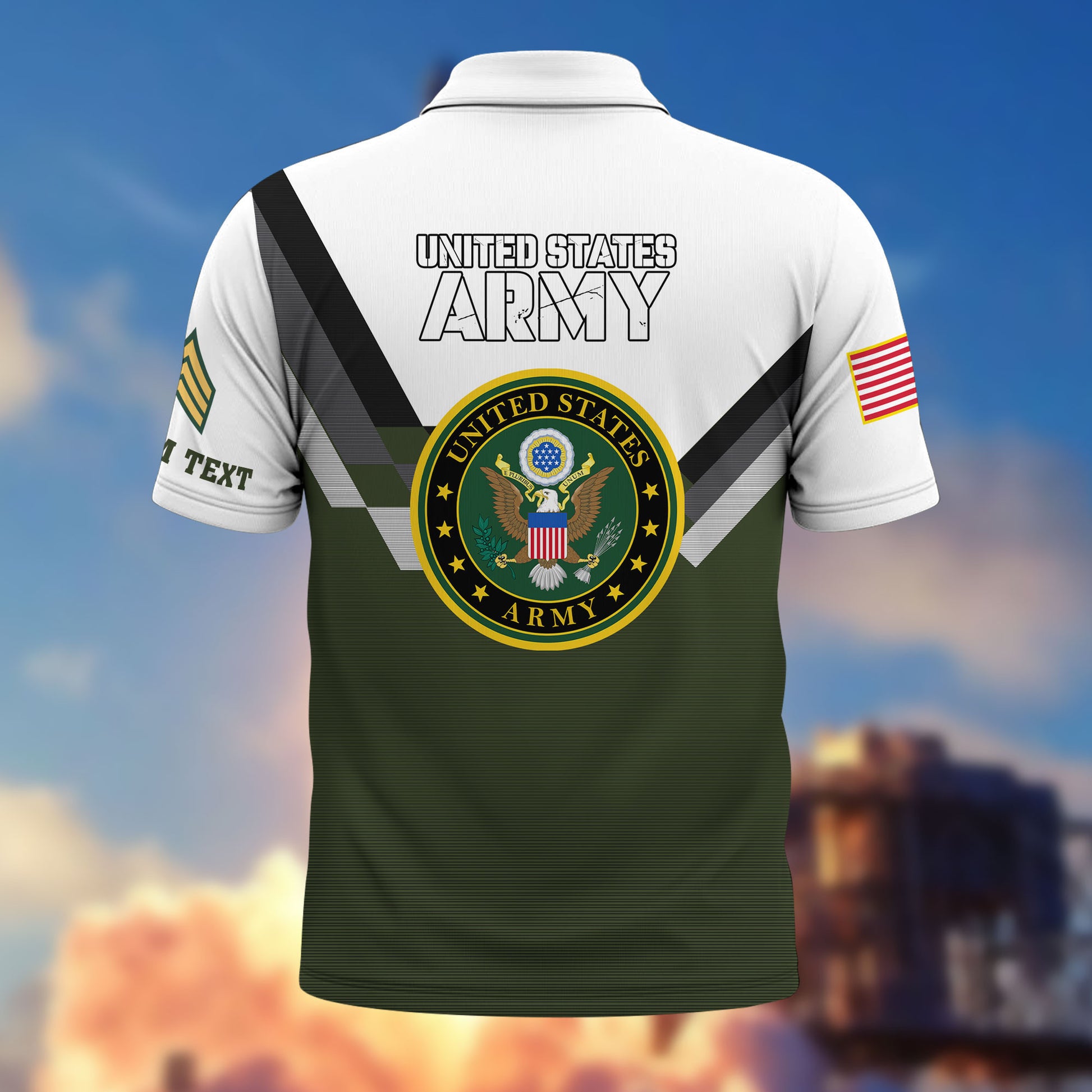 US Army Custom Polo Shirt VPVC214801, Gifts For Army Veteran, Best Gifts On Father's Day, Armed Forces Day, Independence Day, Veterans Day.