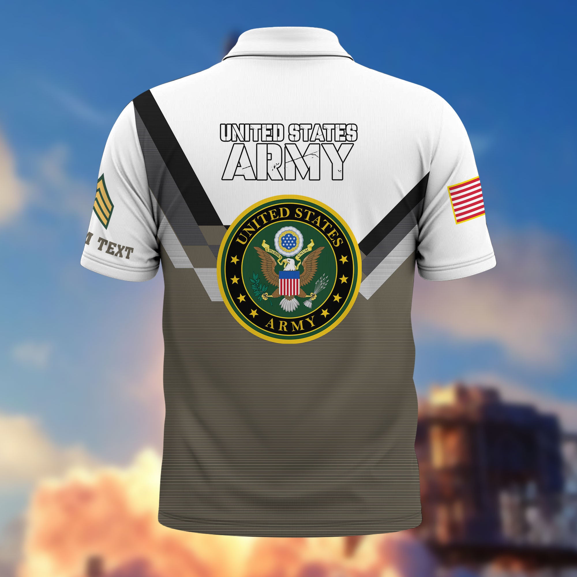 US Army Custom Polo Shirt VPVC214810, Gifts For Army Veteran, Best Gifts On Father's Day, Armed Forces Day, Independence Day, Veterans Day.