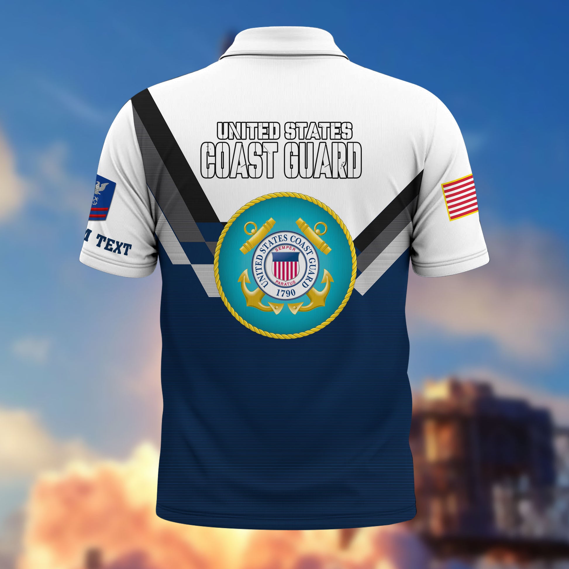 USCG Custom Polo Shirt VPVC214805, Gifts For Coast Guard Veteran, Best Gifts On Father's Day, Armed Forces Day, Independence Day, Veterans Day.