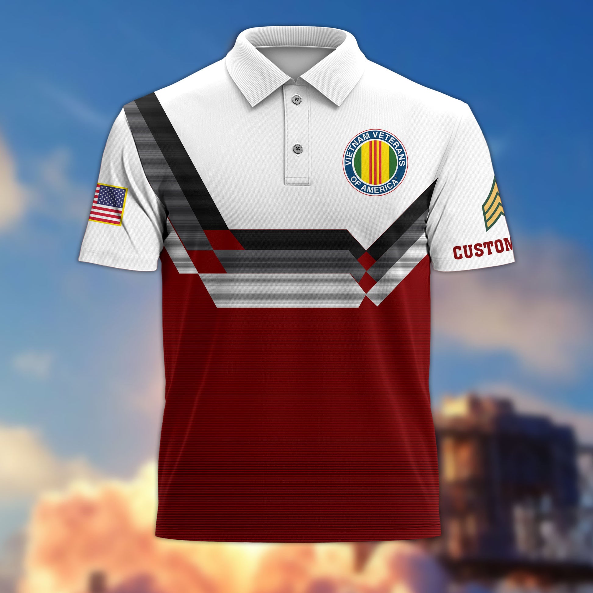 Vietnam Veteran Custom Polo Shirt VPVC214806, Gifts For Vietnam Veteran, Best Gifts On Father's Day, Armed Forces Day, Independence Day, Veterans Day.