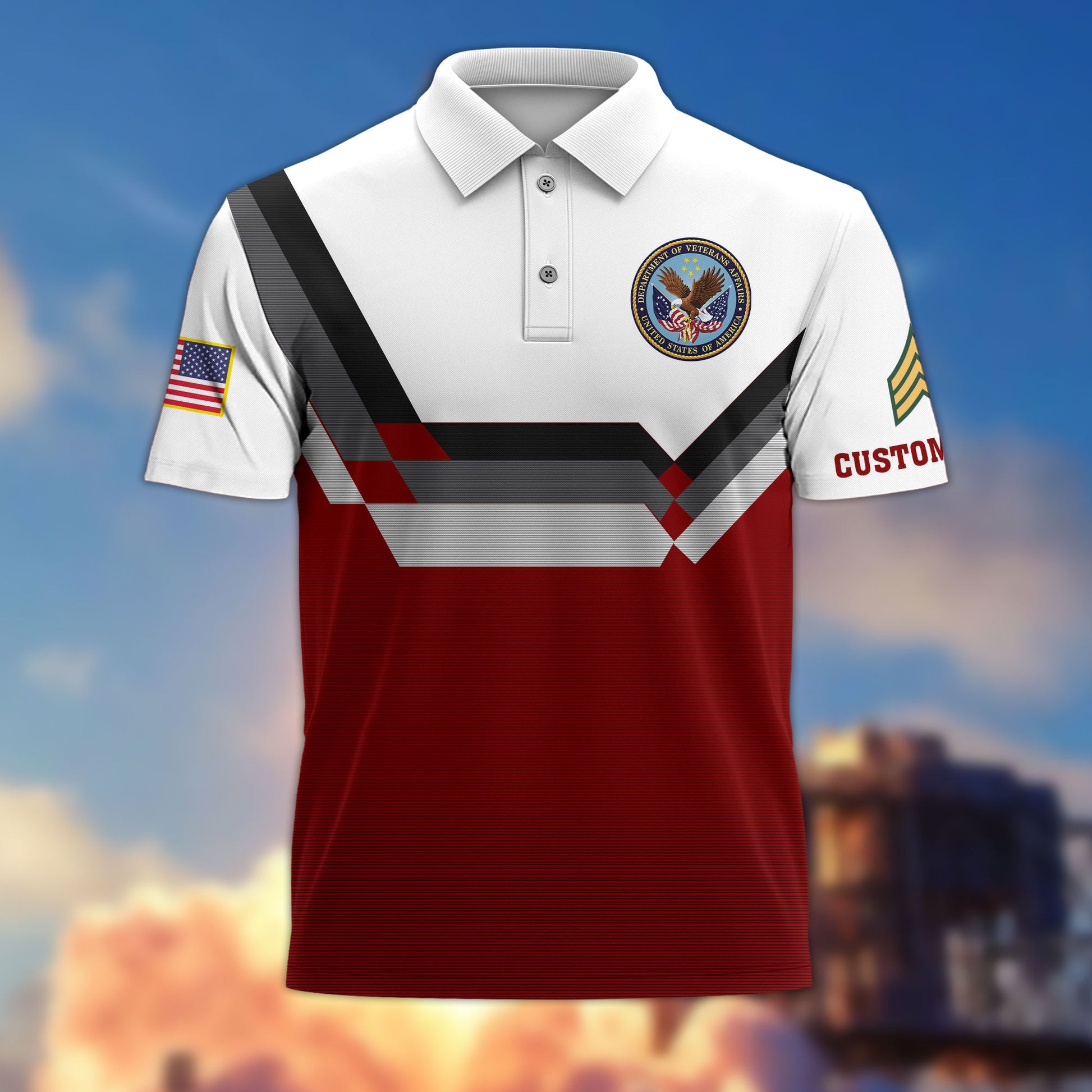 US Veteran Custom Polo Shirt VPVC214807, Gifts For US Veteran, Best Gifts On Father's Day, Armed Forces Day, Independence Day, Veterans Day.