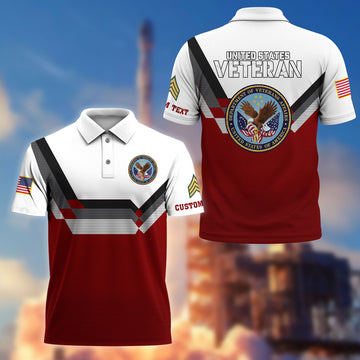 US Veteran Custom Polo Shirt VPVC214807, Gifts For US Veteran, Best Gifts On Father's Day, Armed Forces Day, Independence Day, Veterans Day.