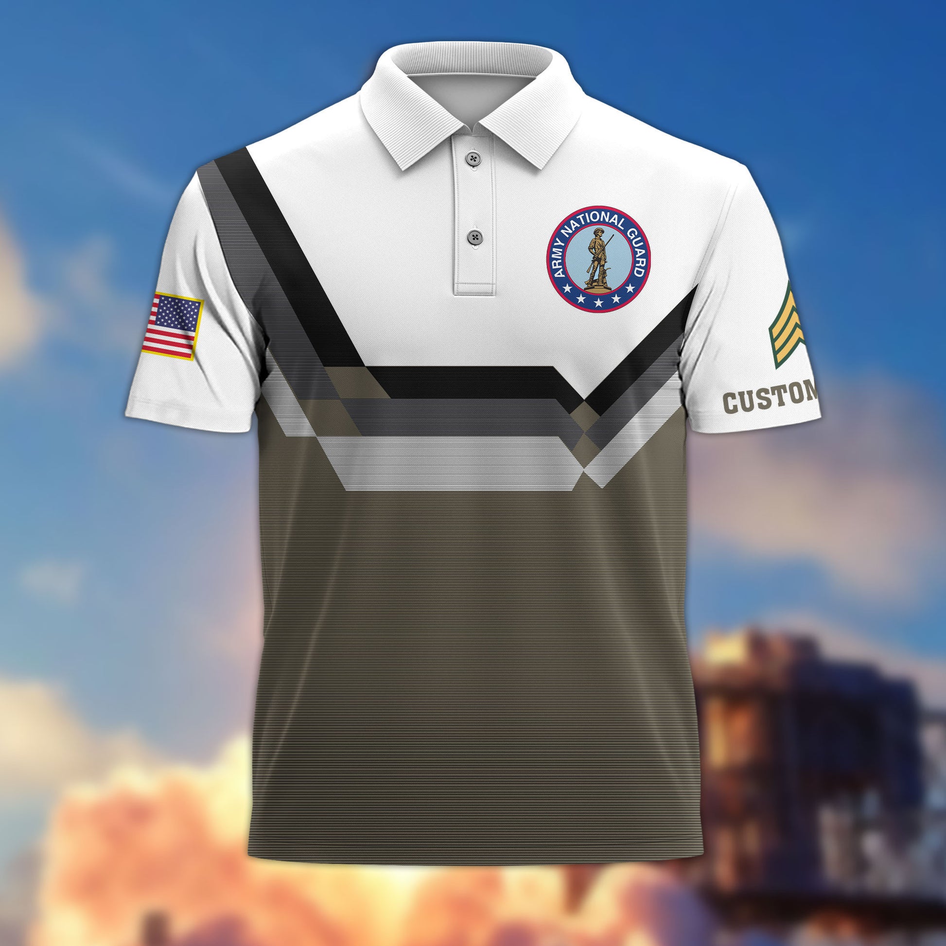 US Army National Guard Custom Polo Shirt VPVC214808, Gifts For Army National Guard Veteran, Best Gifts On Father's Day, Armed Forces Day, Independence Day, Veterans Day.